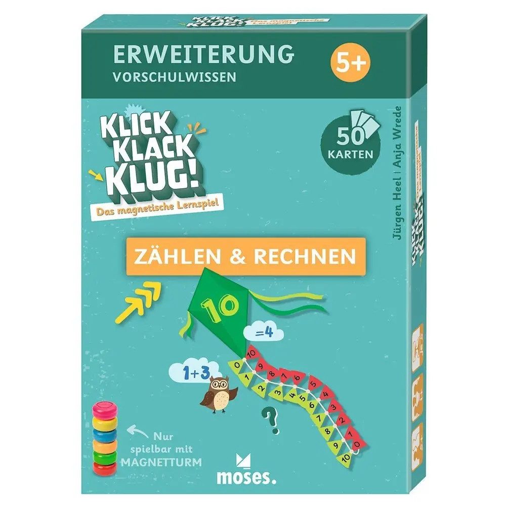 Moses. Verlag Lernspielzeug Klick Klack Klug Kartenset Erstes Rechnen ab 5 Jahren