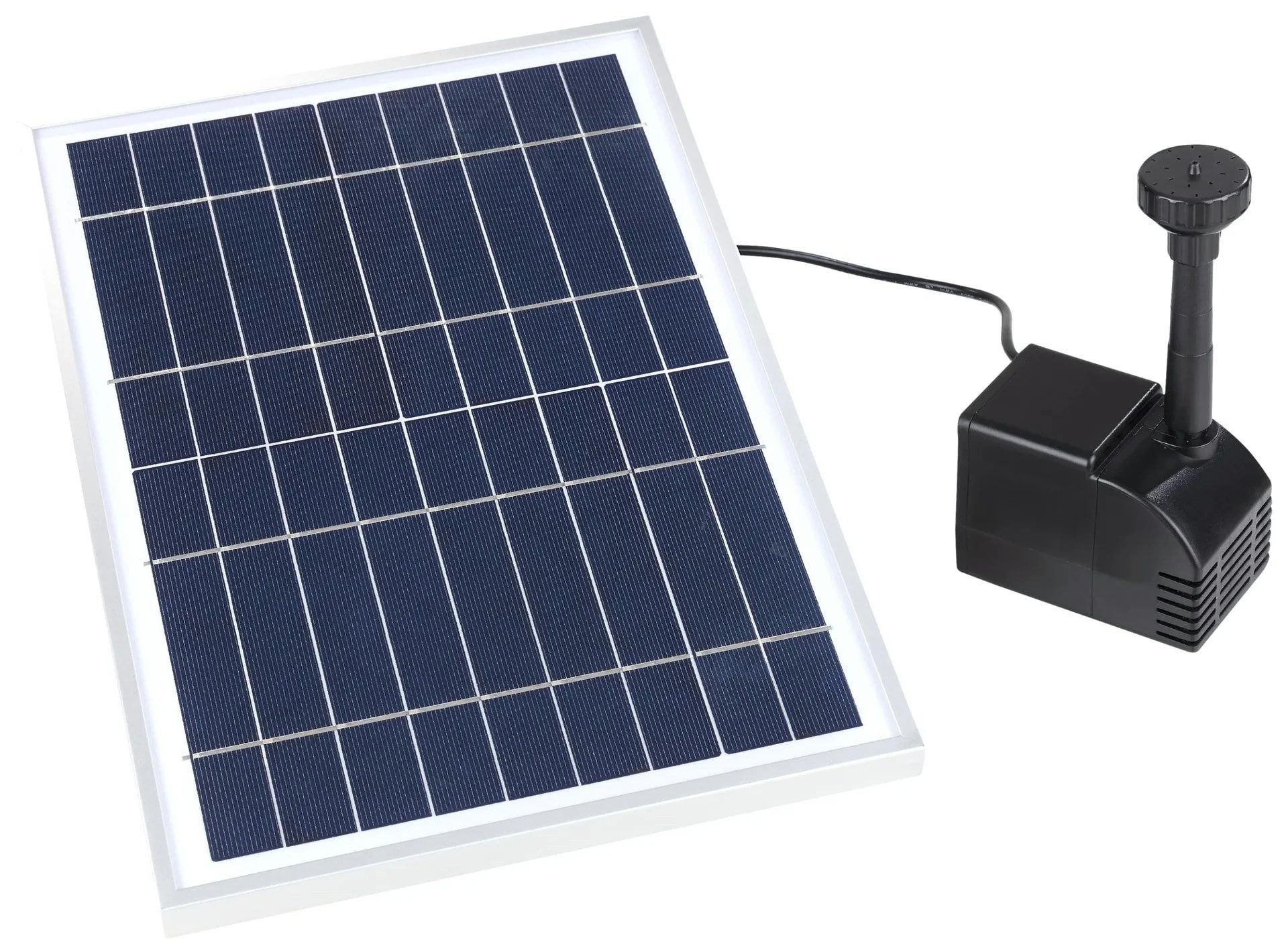Westfalia Werkzeug Tauchpumpe Solar Teichpumpe, 800 l/h, Schlauchtülle x Außengewinde x Schlauchtülle, 3A, 230VAC, Blau, 400 Ty