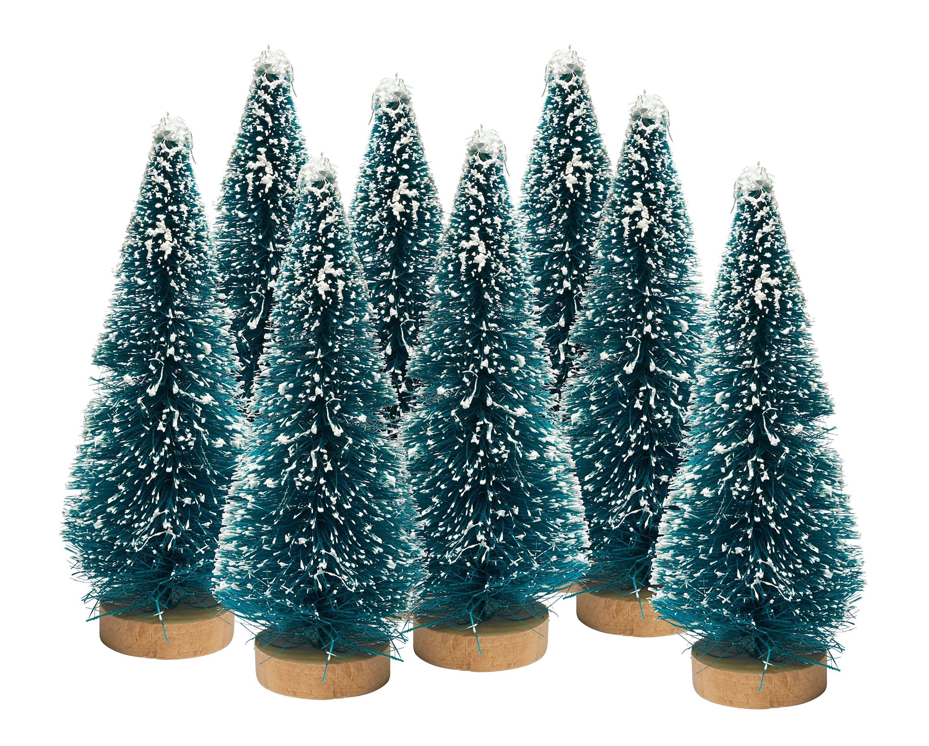 VBS Künstlicher Weihnachtsbaum Miniatur-Tannenbaum, beschneit