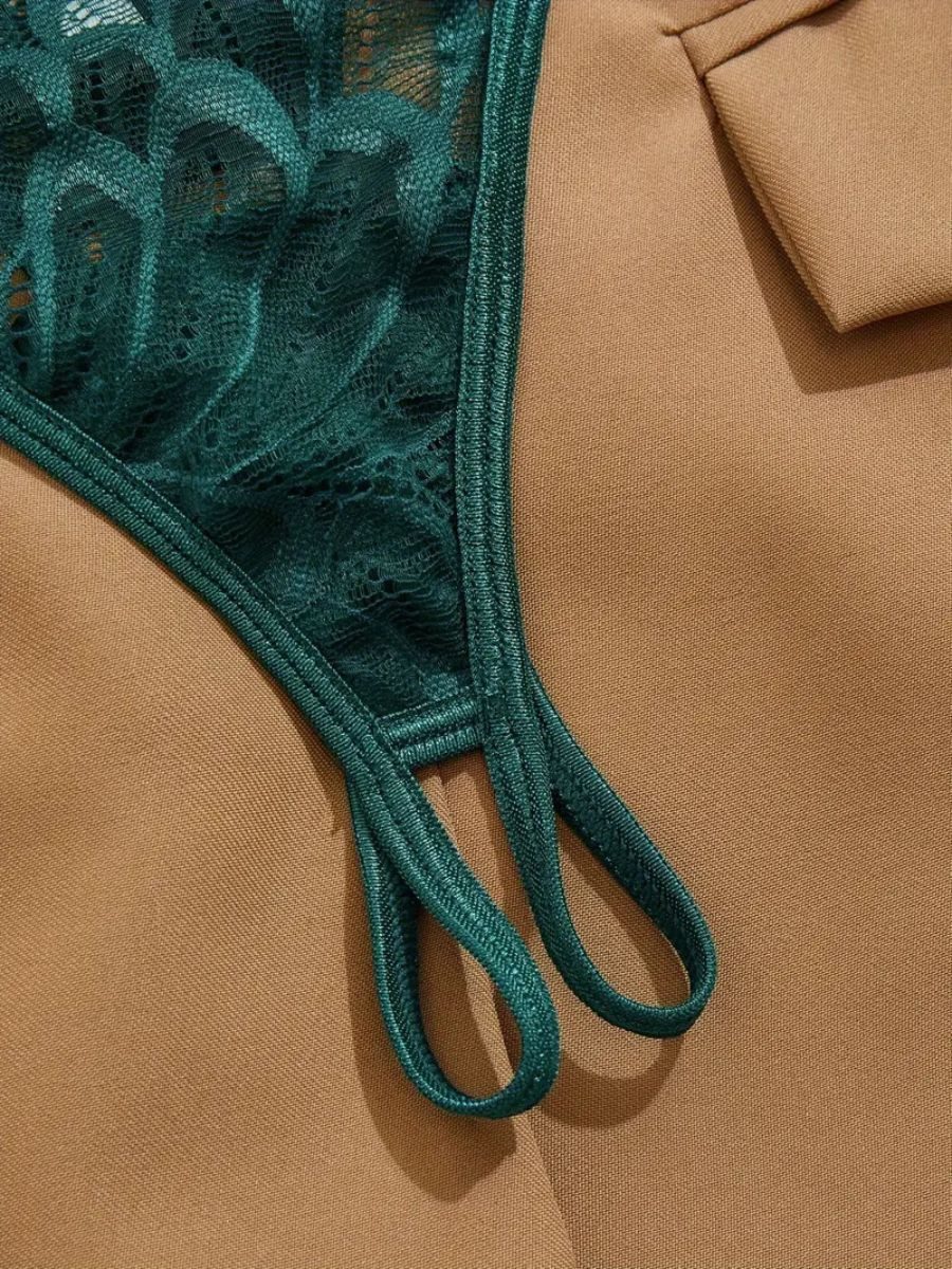 Elegant Love Set: Ouvert-BH Sexy Dessous-Set mit Cut-Outs – Bügel-BH & String, Reizwäsche-Set (Set, 2-tlg., mit Tanga) Spitzen-Unterwäsche-Set mit offener Brust und Schrittöffnung