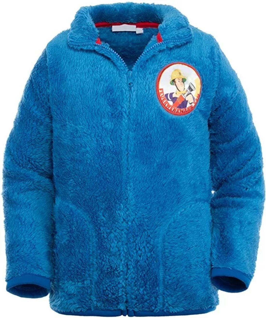 Fireman Sam Fleecejacke Feuerwehrmann Sam Kinder Jungen Kuschel Fleece Jacke Gr. 98 bis 128 Hellblau