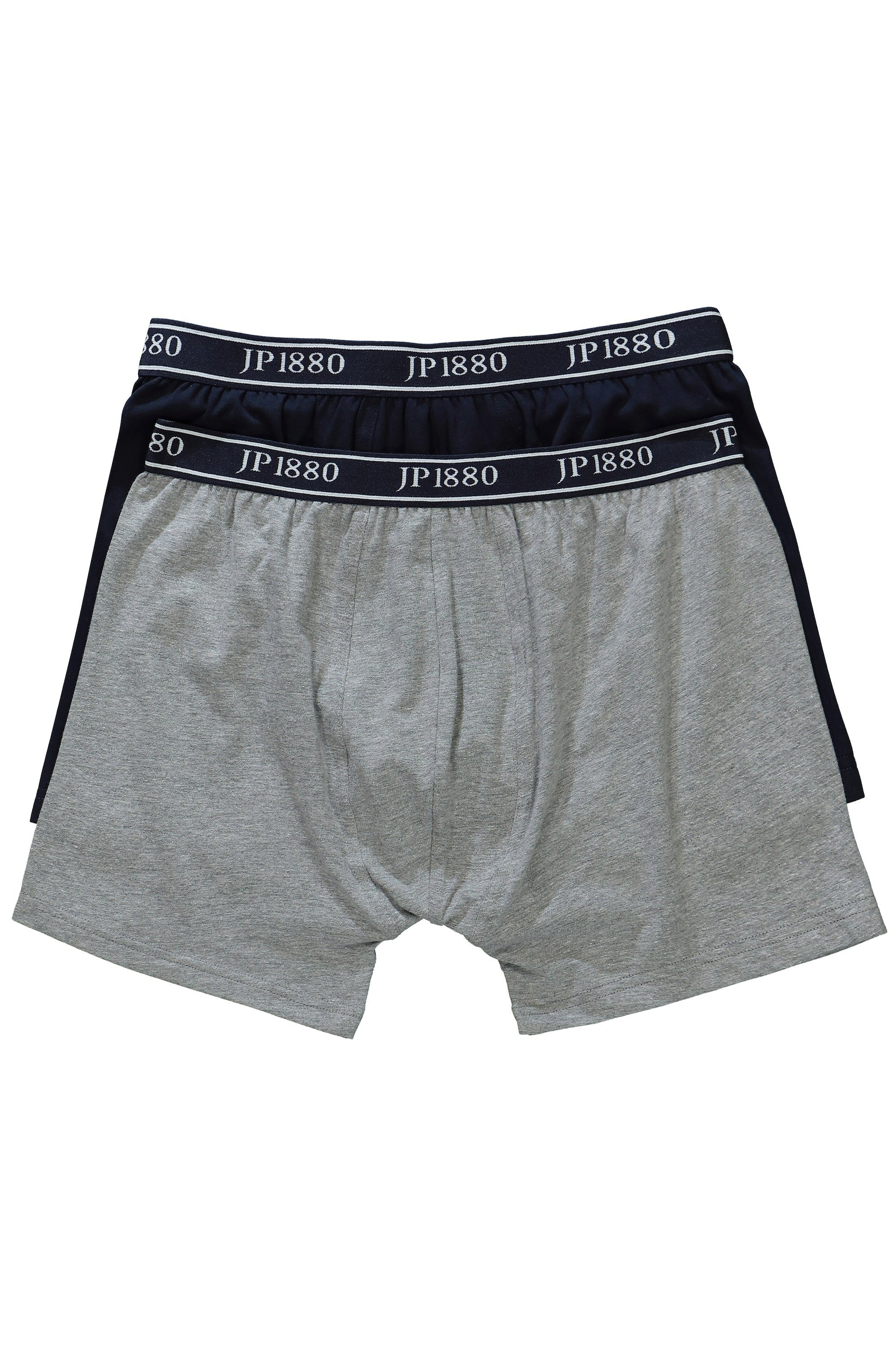 grau JP1880 Pants Unterhose (2-St) 2er-Pack Slip melange Jersey FLEXNAMIC®