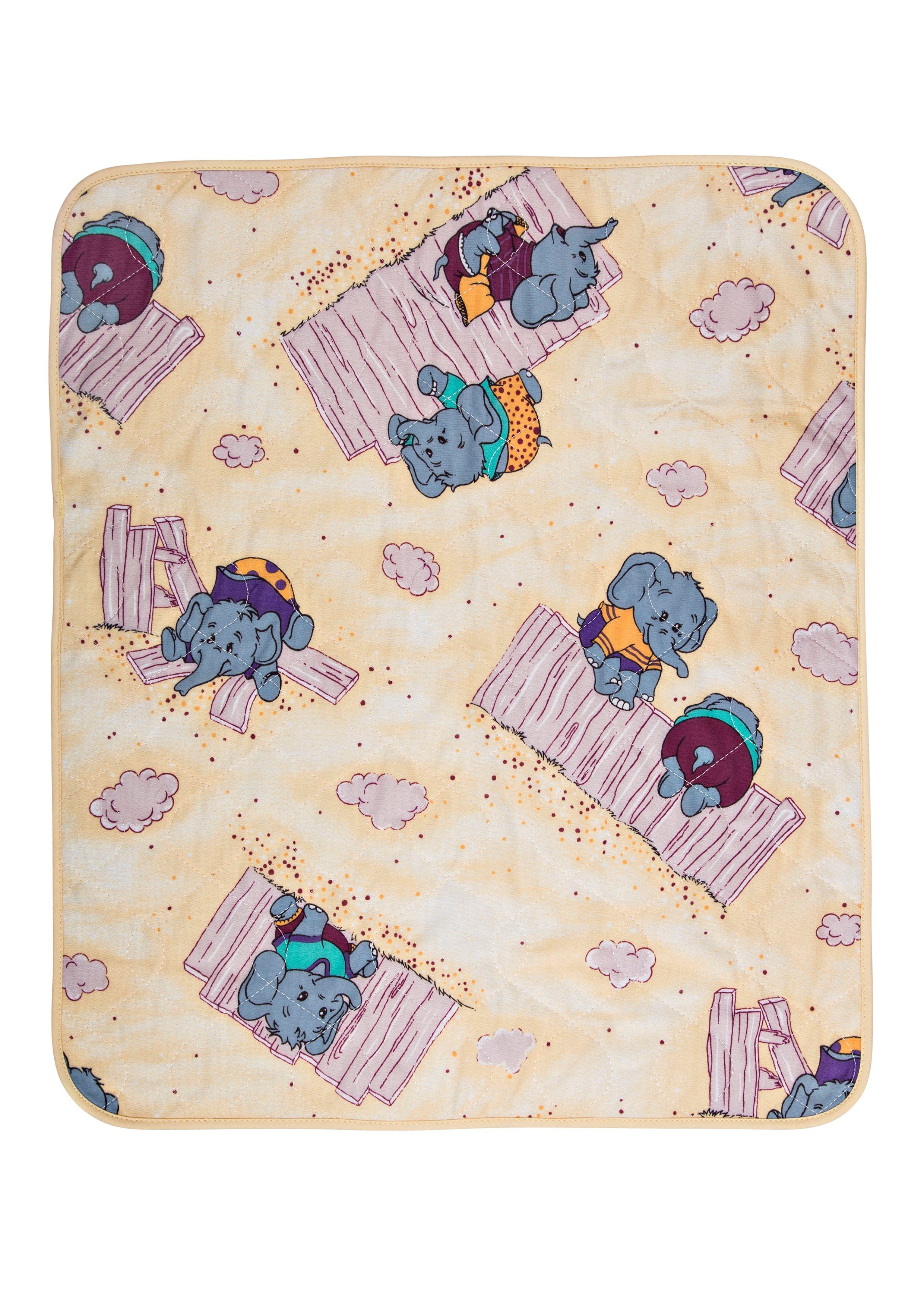 Inkontinenzauflage Unterlage Elefant für Baby's und Kinder, 50x60 cm