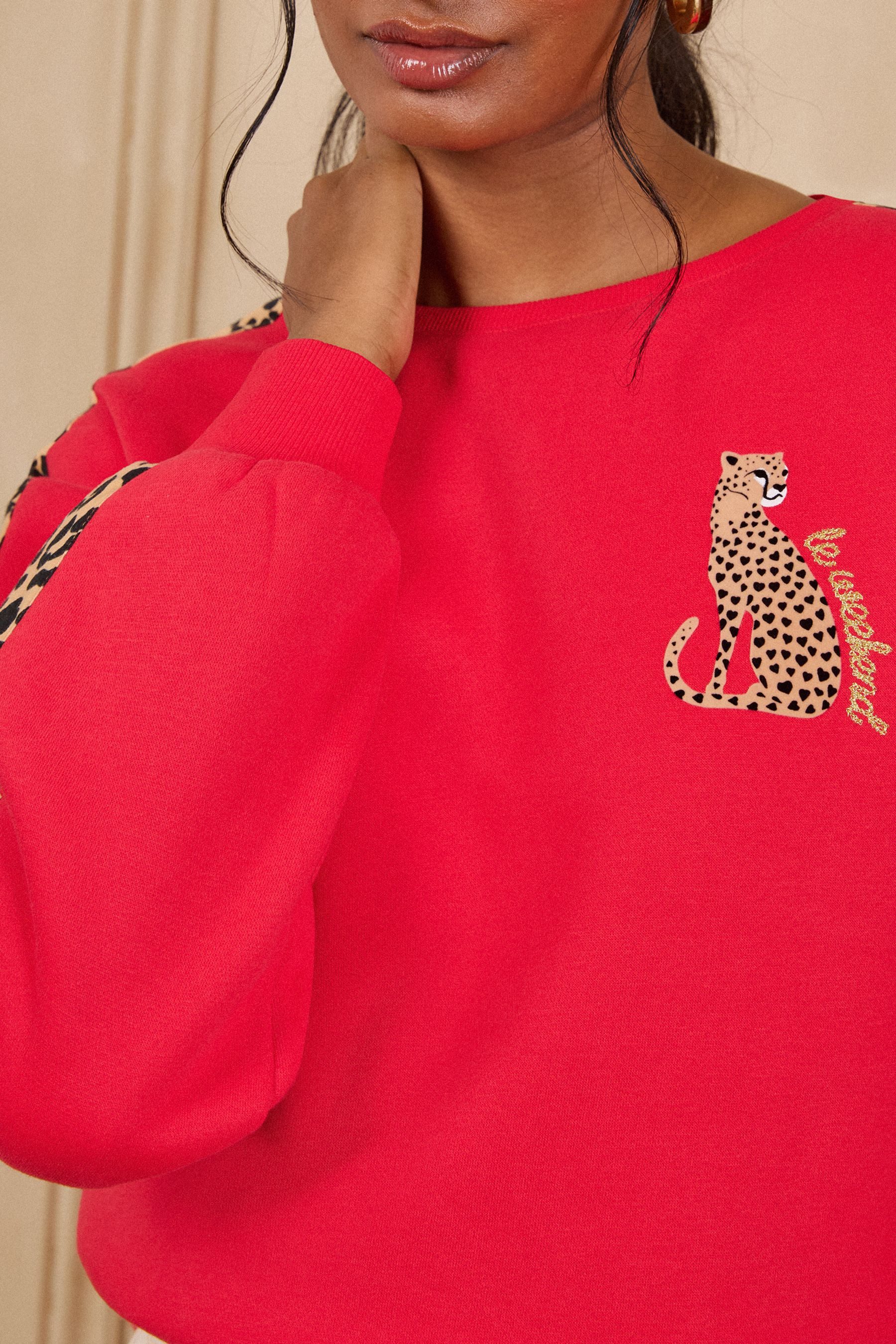 Love & Roses Sweater Love & Roses Sweatshirt mit Gepard-Motiv, Regular (1-tlg) – Bild 3 von 4