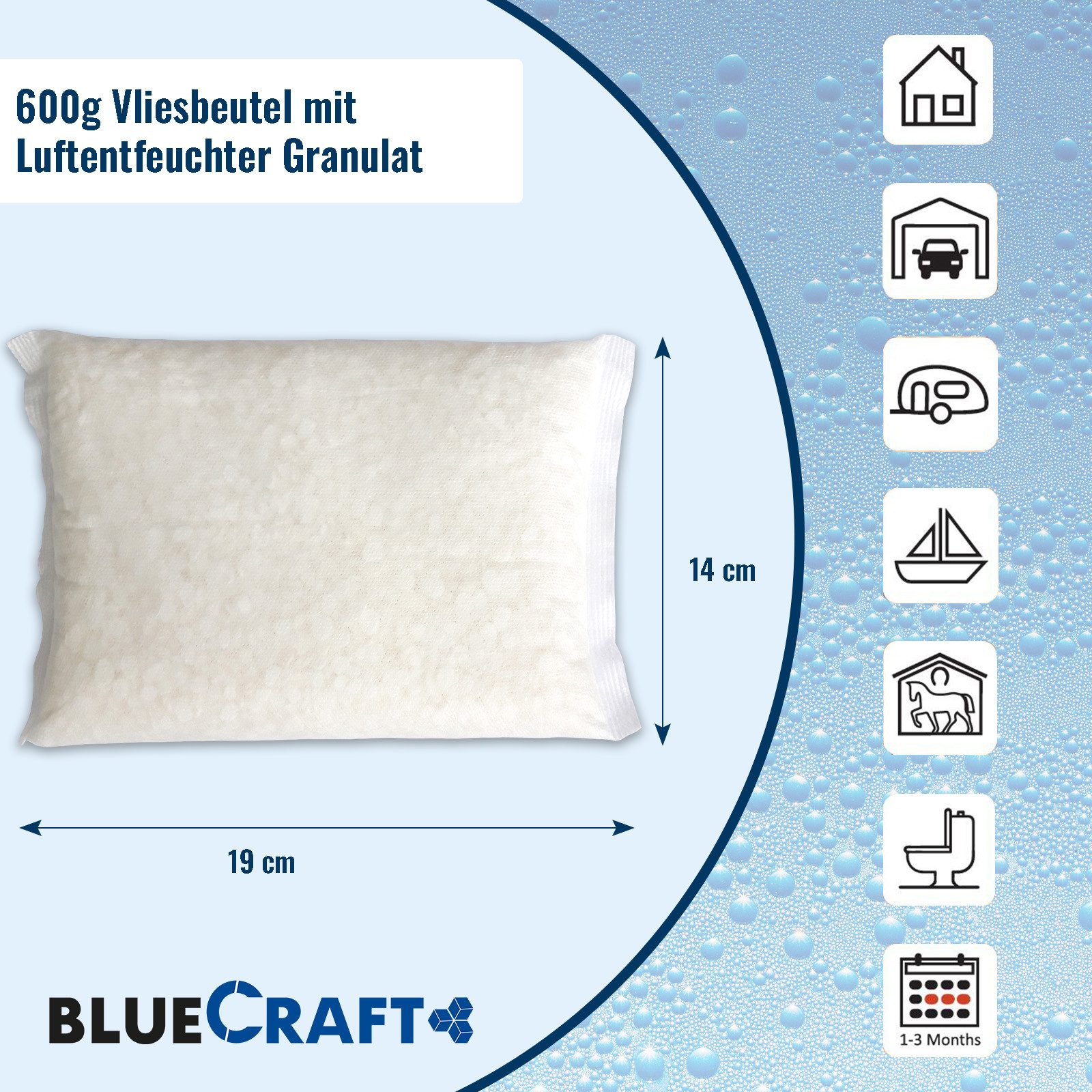 BlueCraft Luftentfeuchter Nachfüllpack 10x 600g Raum günstig online kaufen