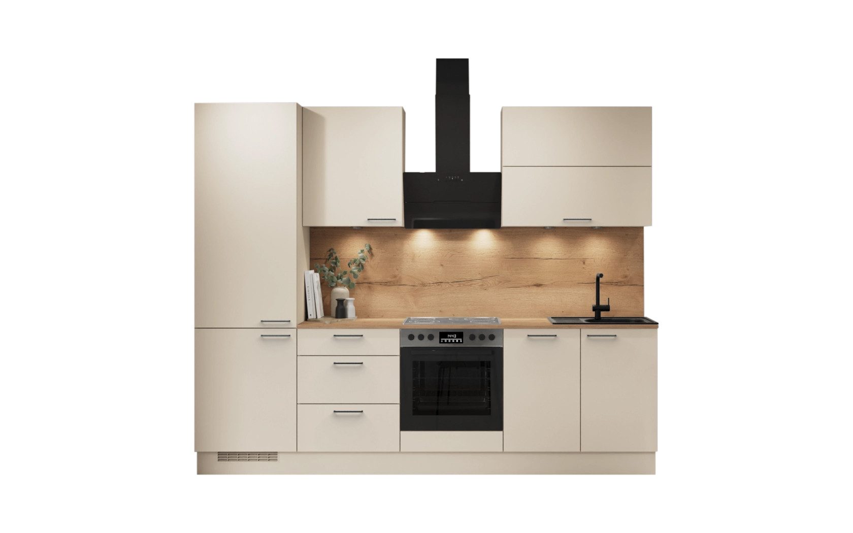 nobilia® Küchenzeile Groensak, individuell anpassbar, gratis Küchenplanung mit Profis, (Breite 270 cm), vormontiert, wahlw. mit E-Geräten, inkl. Lieferung
