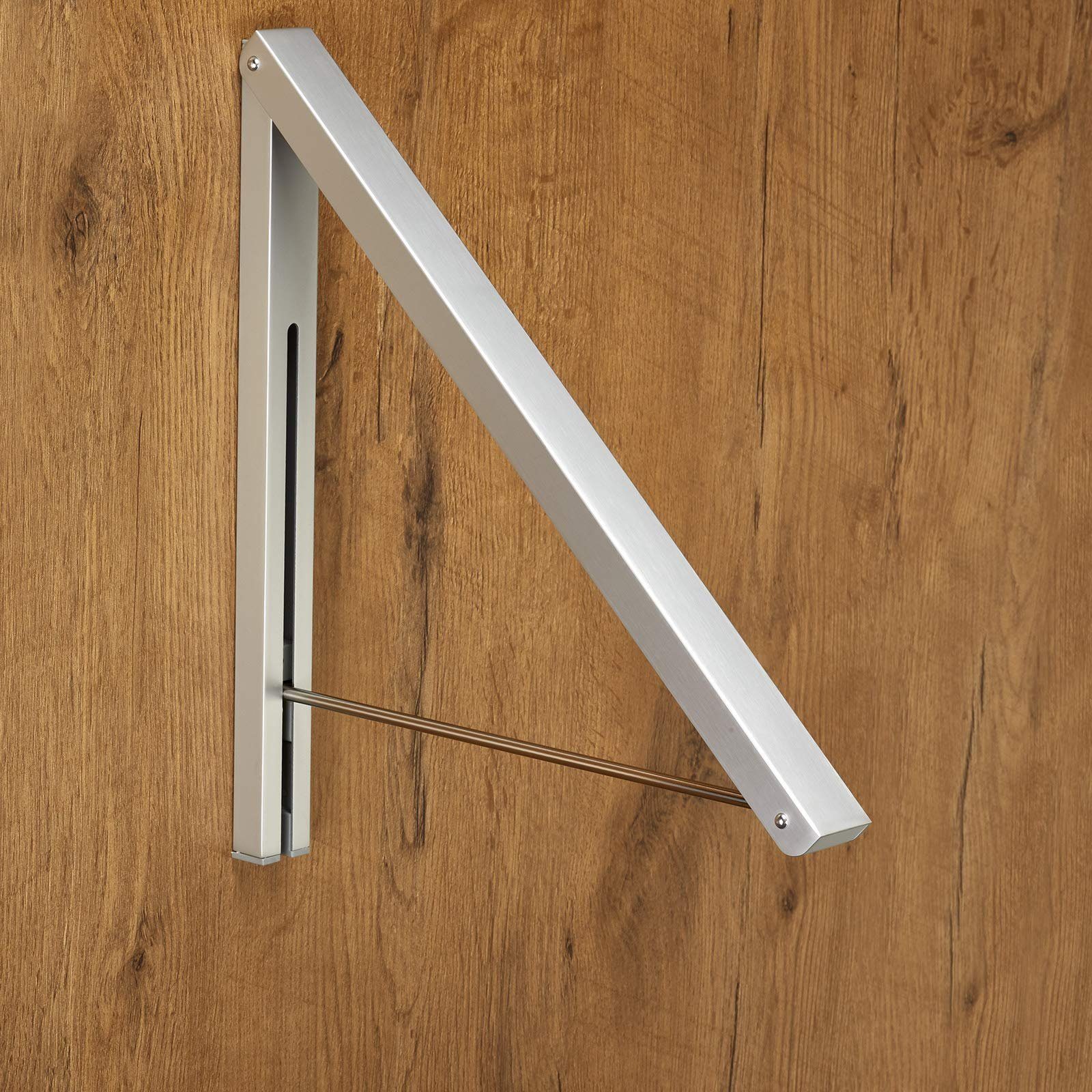 SO-TECH® Garderobe Klappbarer Kleiderbügelhalter Aluminium eloxiert (1 St), Bügelhalter Kleiderlüfter Garderobenstange – Bild 5 von 5