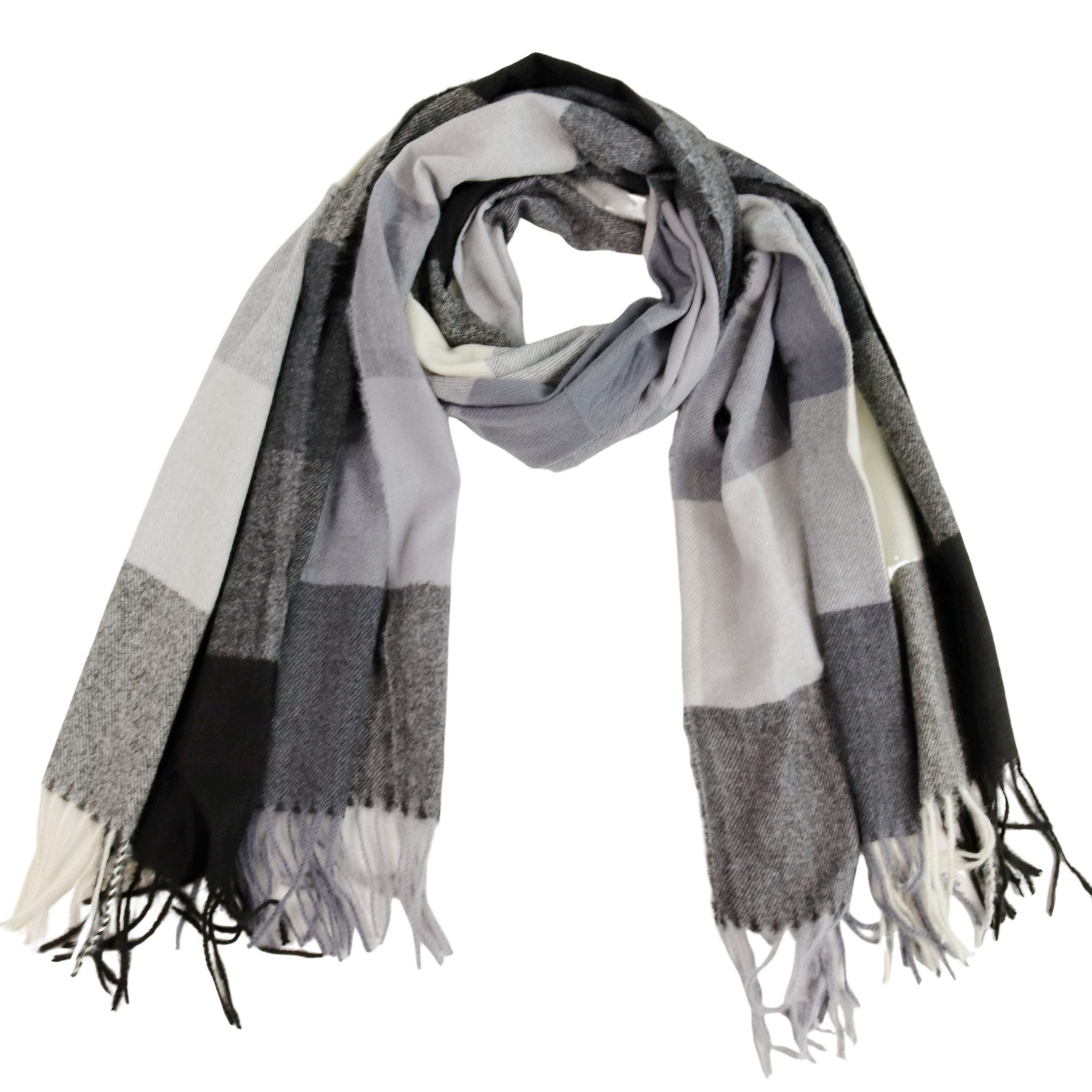 MIRROSI Modeschal weicher und warmer karierter Schal mit Fransen, 70x180cm, günstig online kaufen