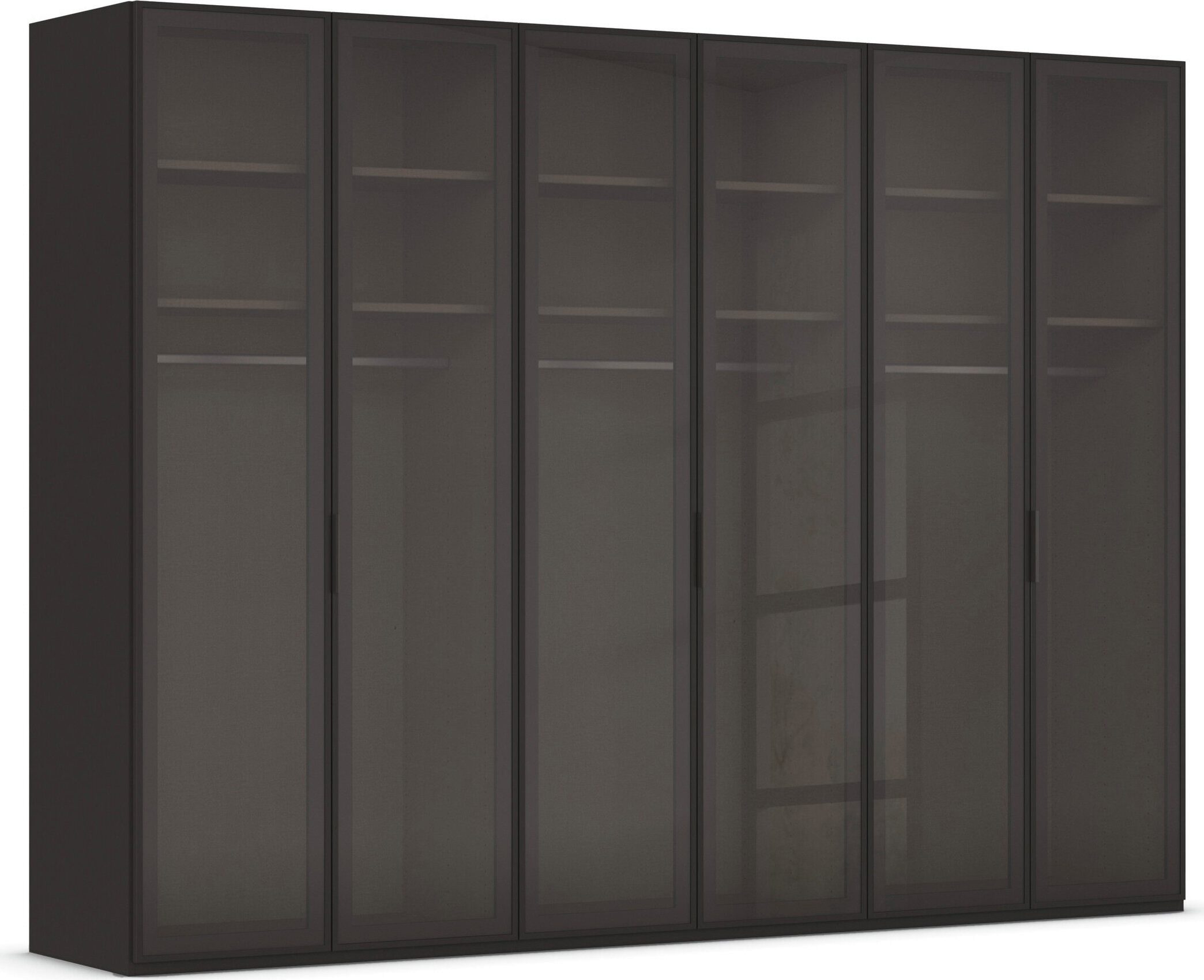 rauch Kleiderschrank Schrank Garderobe SKAT SHINE Breiten 151/201/251/301cm, Höhe 223/235cm (3 verschiedene Ausstattungen BASIC/CLASSIC/PREMIUM (inkl. SOFT-CLOSE) edle Schrankfront mit hochwertigen Glasrahmentüren MADE IN GERMANY