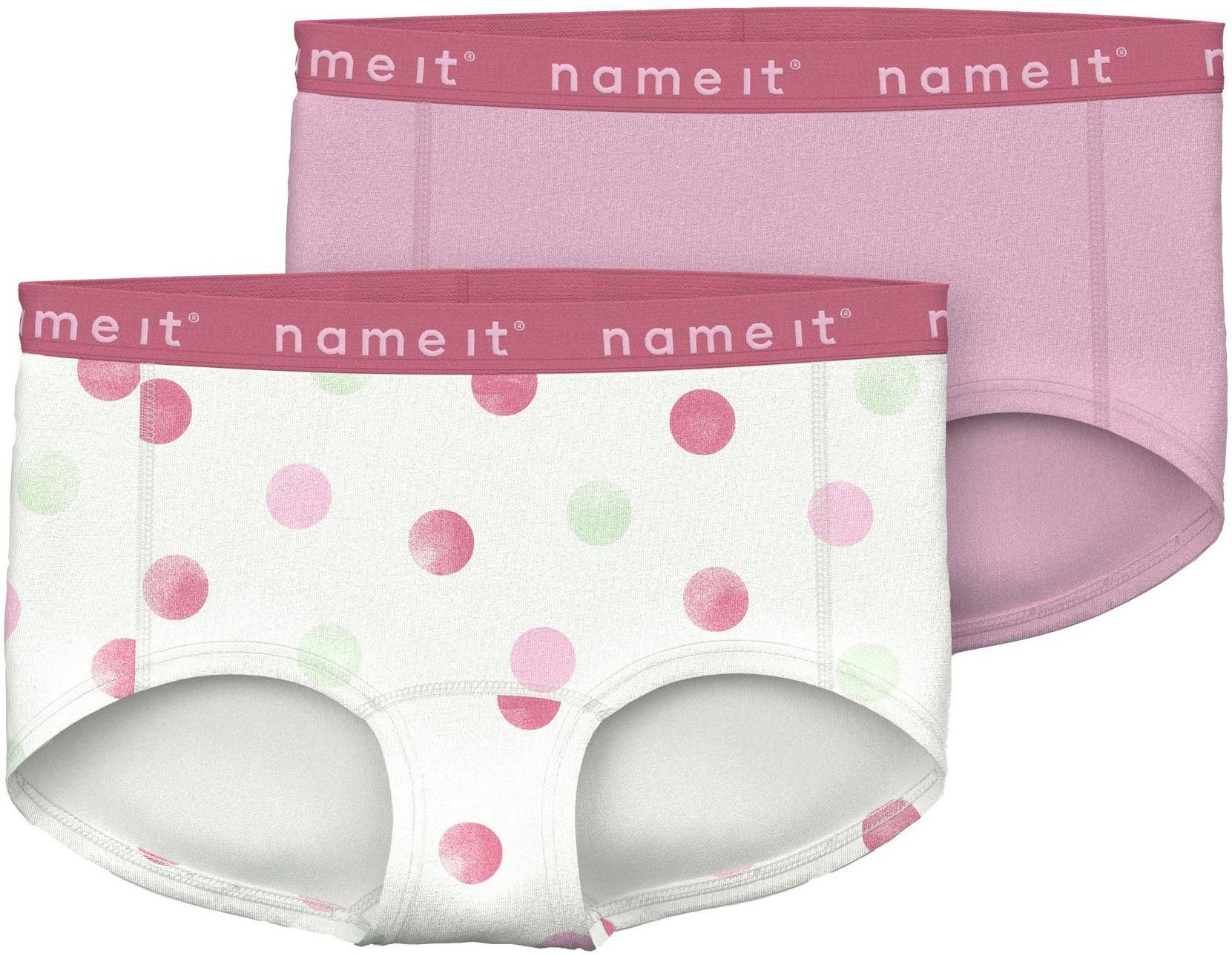 Name It Hipster HIPSTER 2er-Pack), Elasthananteil den PINK 2-St., Passform durch Gute 2P (Packung, LADY