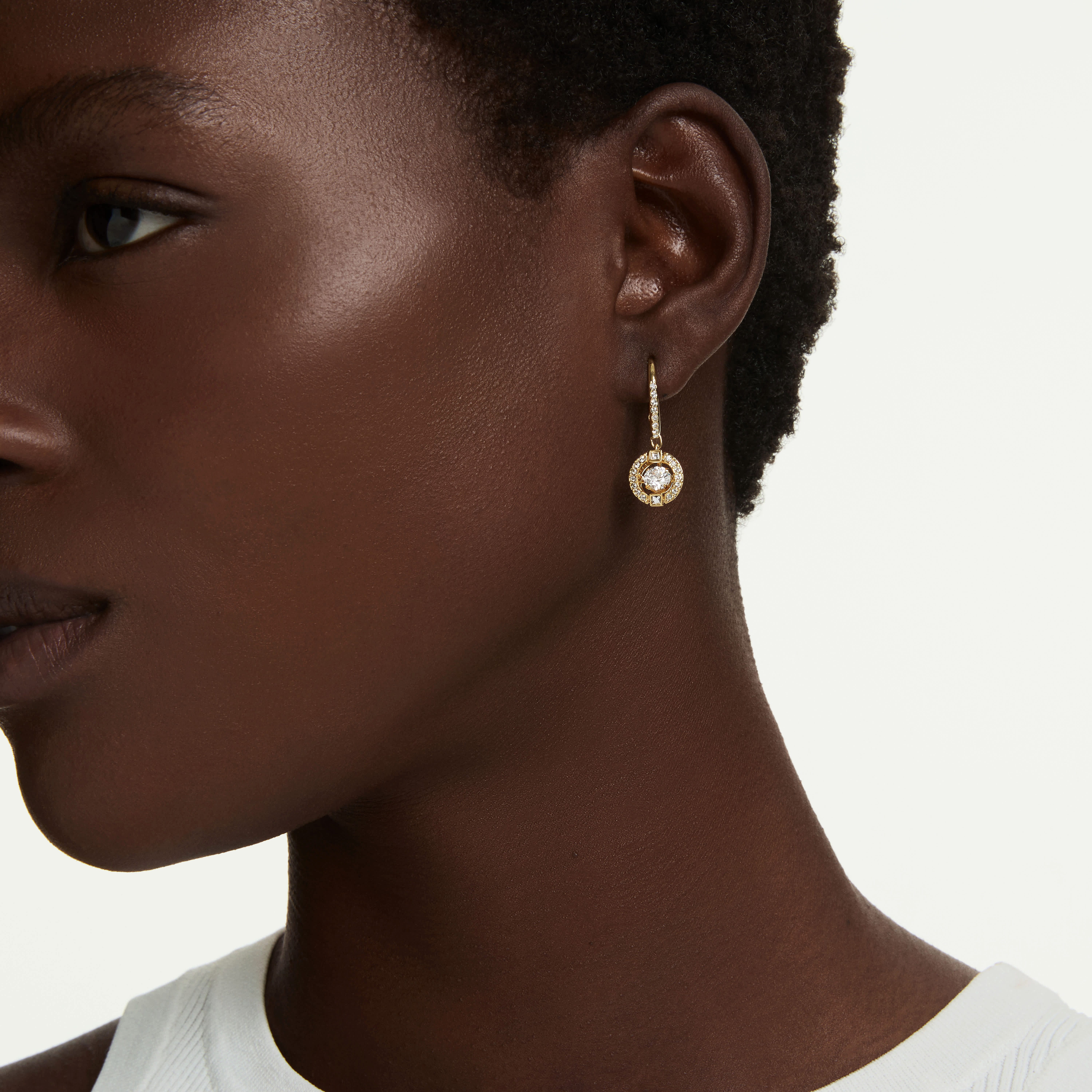 Swarovski Paar Creolen Schmuck Geschenk UNA Ohrringe, mit Swarovski® Kristall – Bild 5 von 5