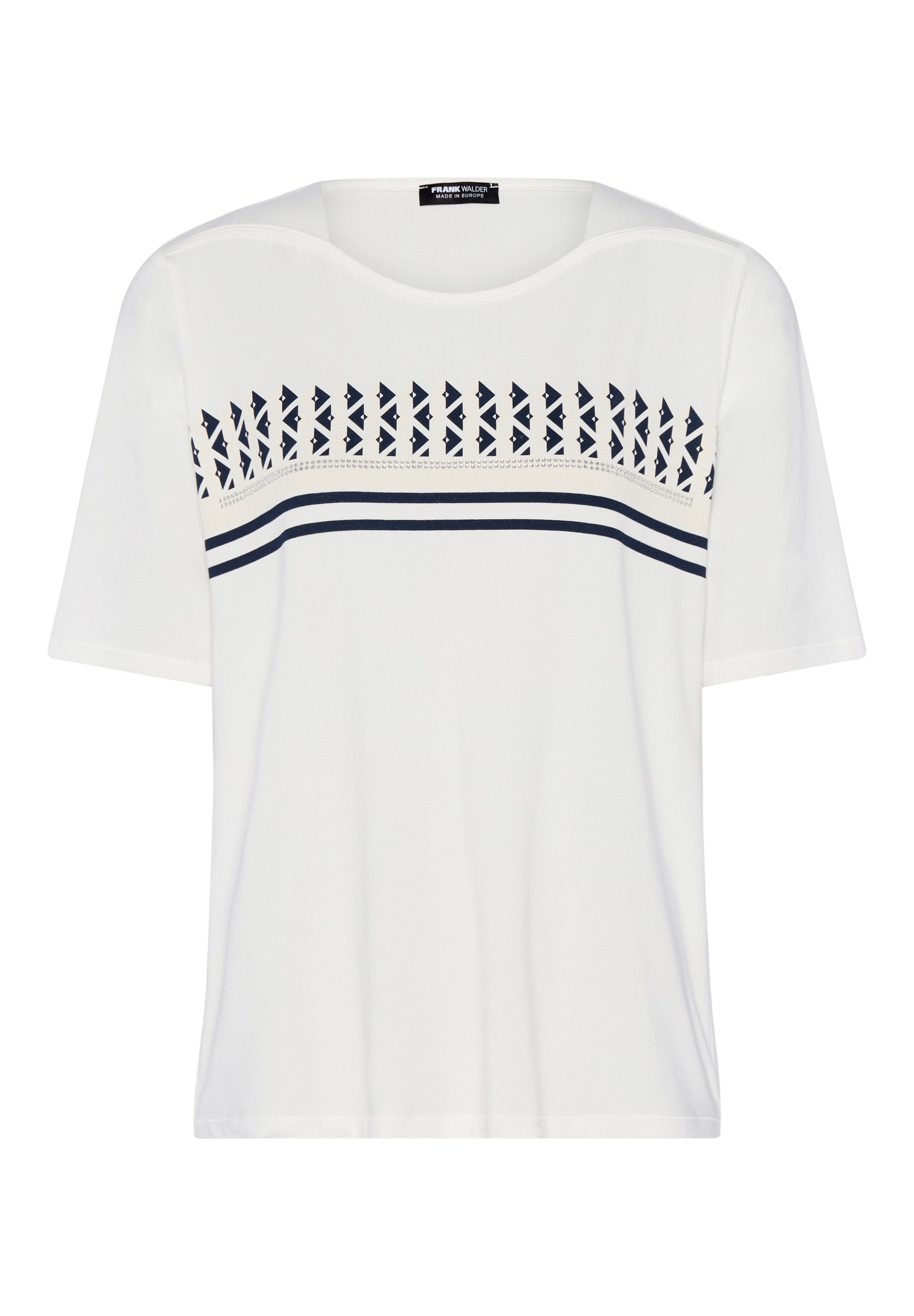 FRANK WALDER T-Shirt mit grafischem Muster