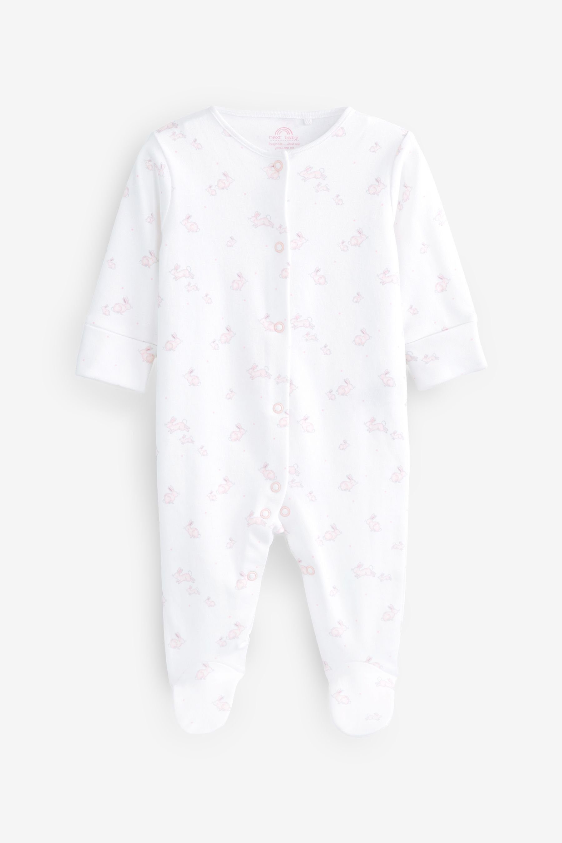 (4-tlg) Babys Pale Delicate Pink 4 Schlafanzüge Bunny für x Next Schlafoverall