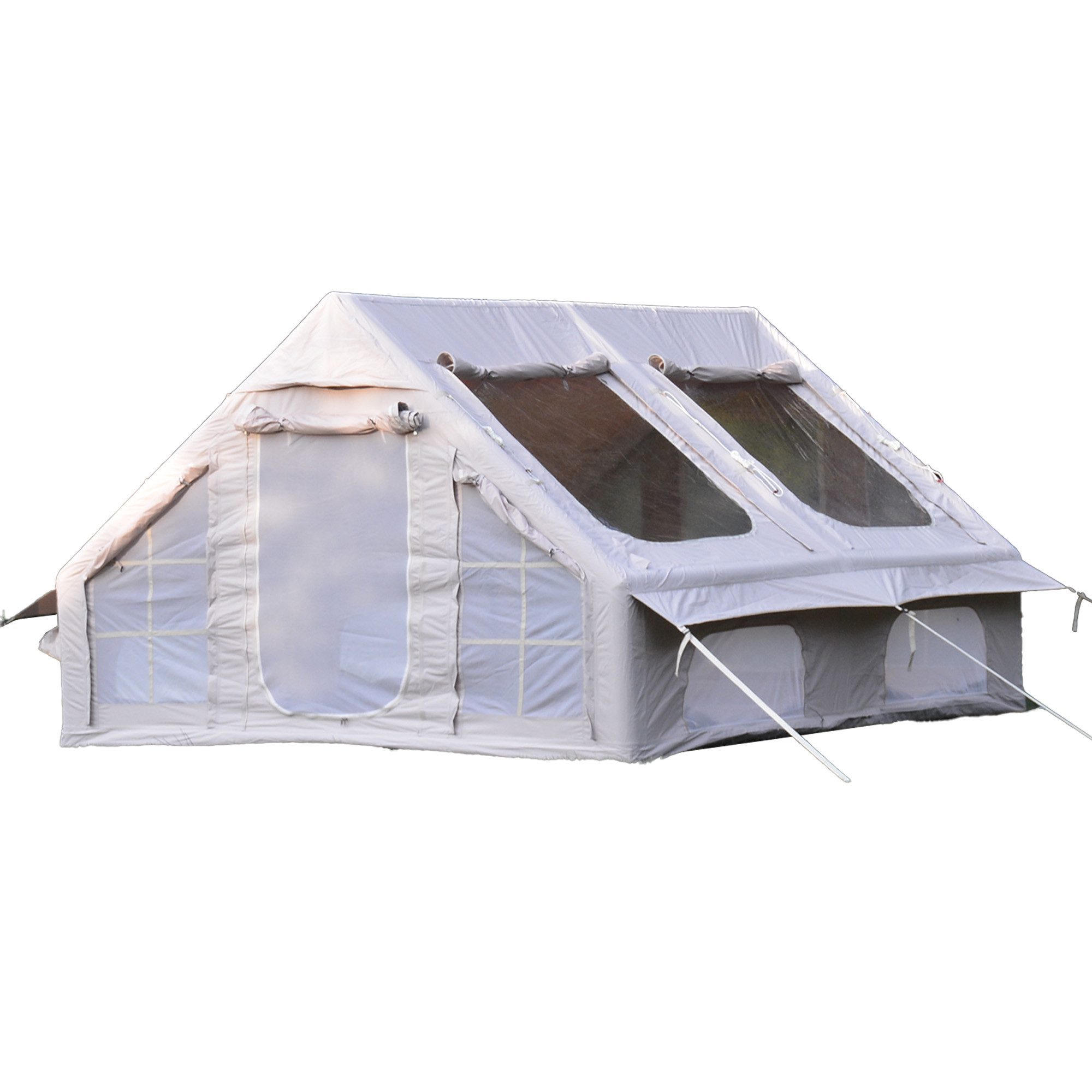 LVHOM aufblasbares Zelt 300x400x200cm(LxBxH) Steildach, 2 Türen, 6 Fenstern günstig online kaufen
