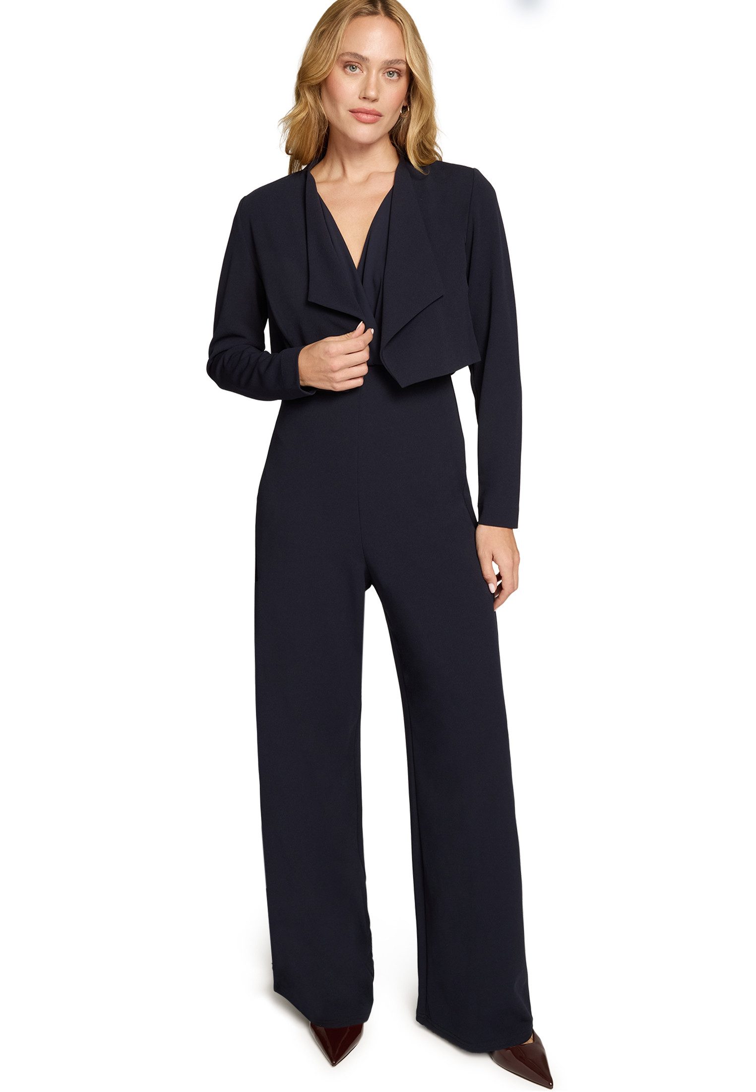 Zero Overall Damen Wickeloptik weites Bein (1-tlg) Wickeldesign