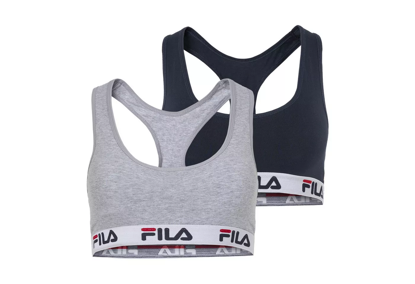 Fila Bustier WOMAN BUSTIER (2er Pack) ohne Polsterung und ohne Bügel, Racerbackrücken