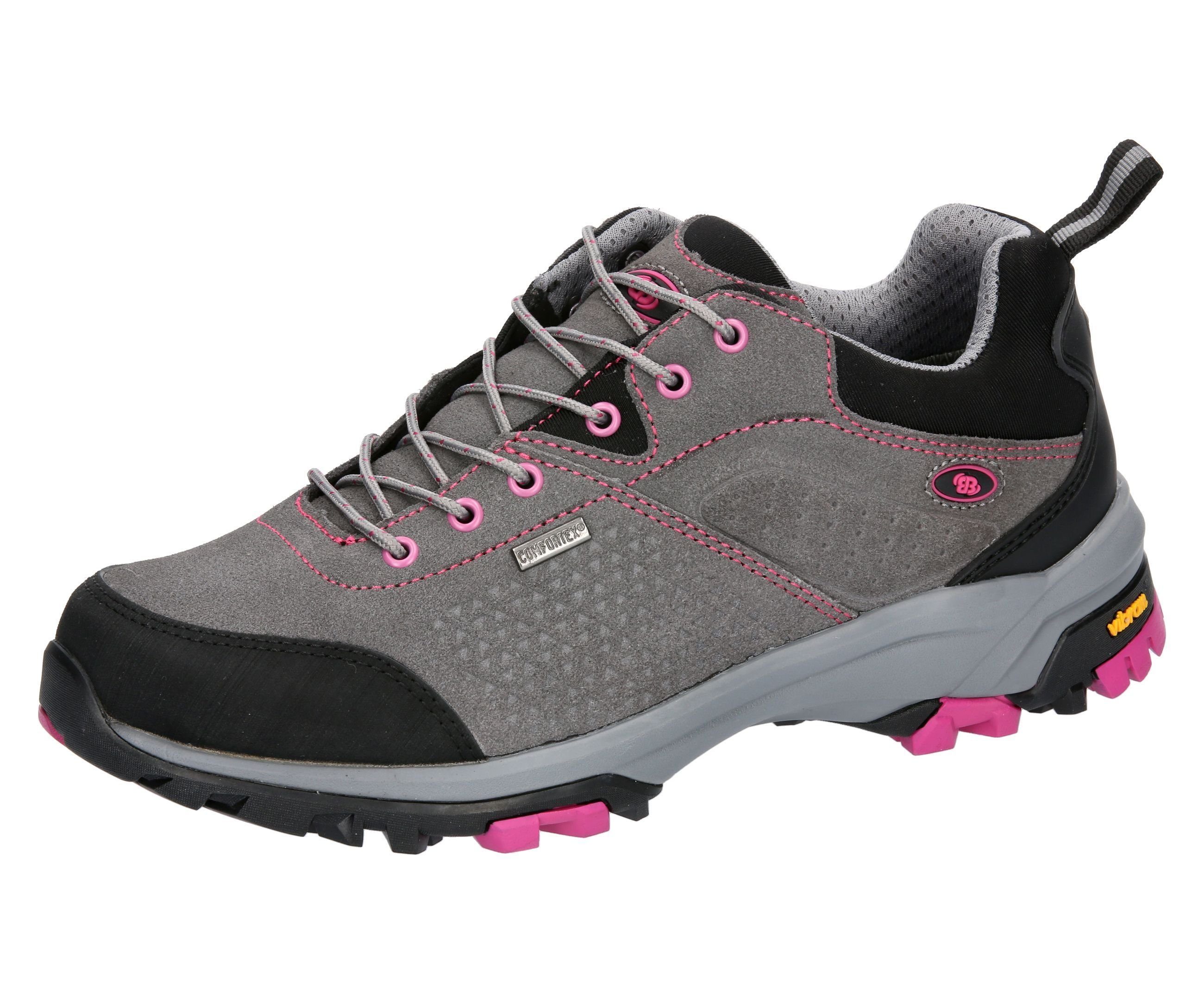 BRÜTTING Outdoorschuh Mount Brady Low Wanderschuh grau/pink