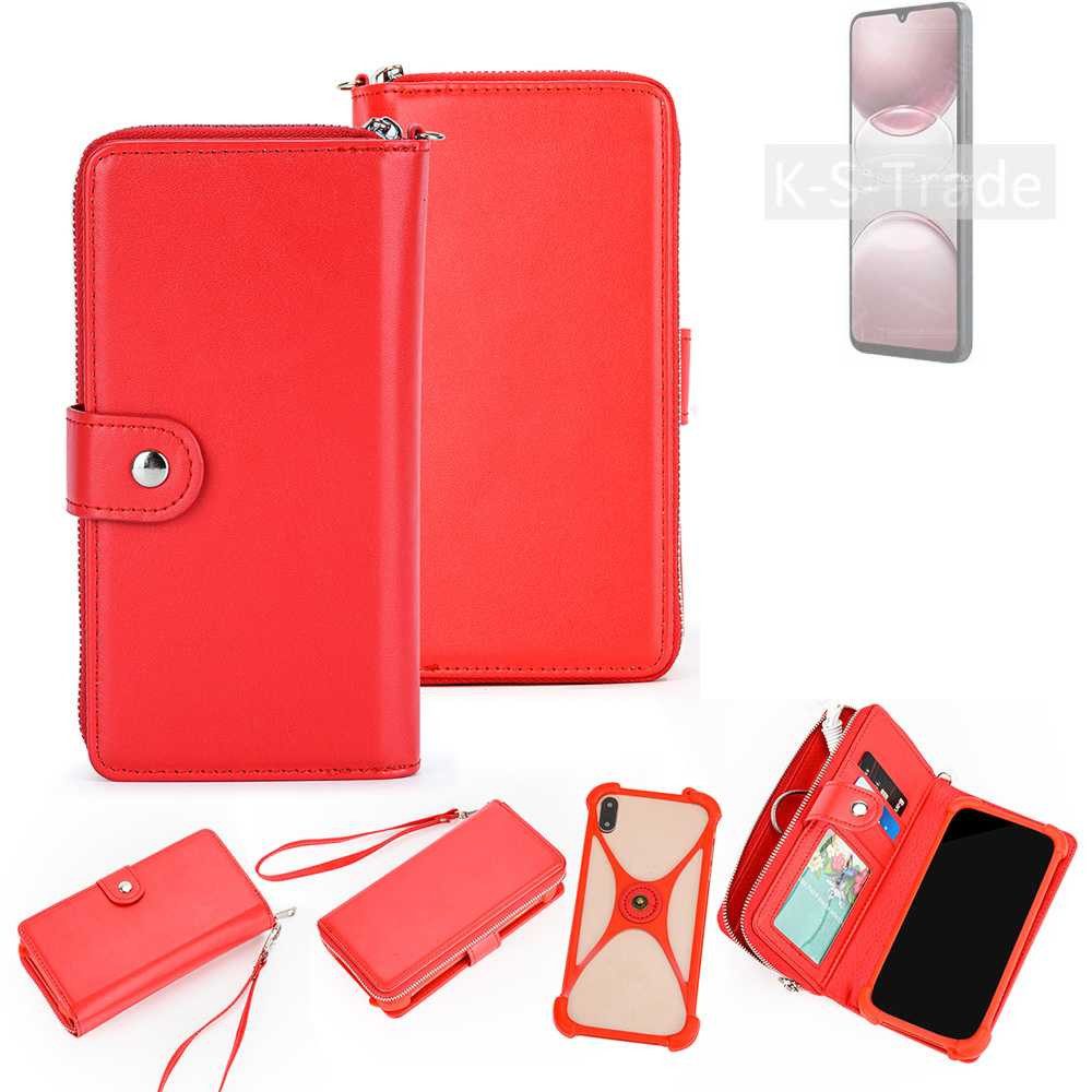 K-S-Trade Handyhülle für UMIDIGI G100 Pro, 2in1 Schutzhülle Portemonnee Handyhülle mit Bumper Hülle Case