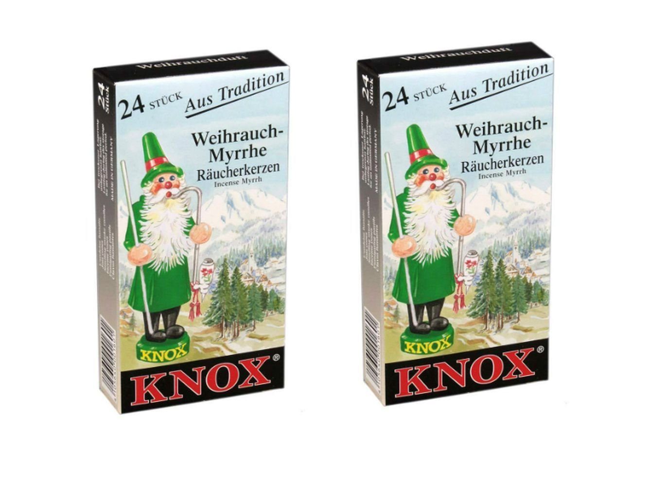 KNOX Duftkerze 2 Päckchen Räucherkerzen- Weihrauch - 24er Packung günstig online kaufen