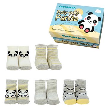 United Oddsocks Freizeitsocken Panda Cucamelon Socken für Babys (5 Paar)