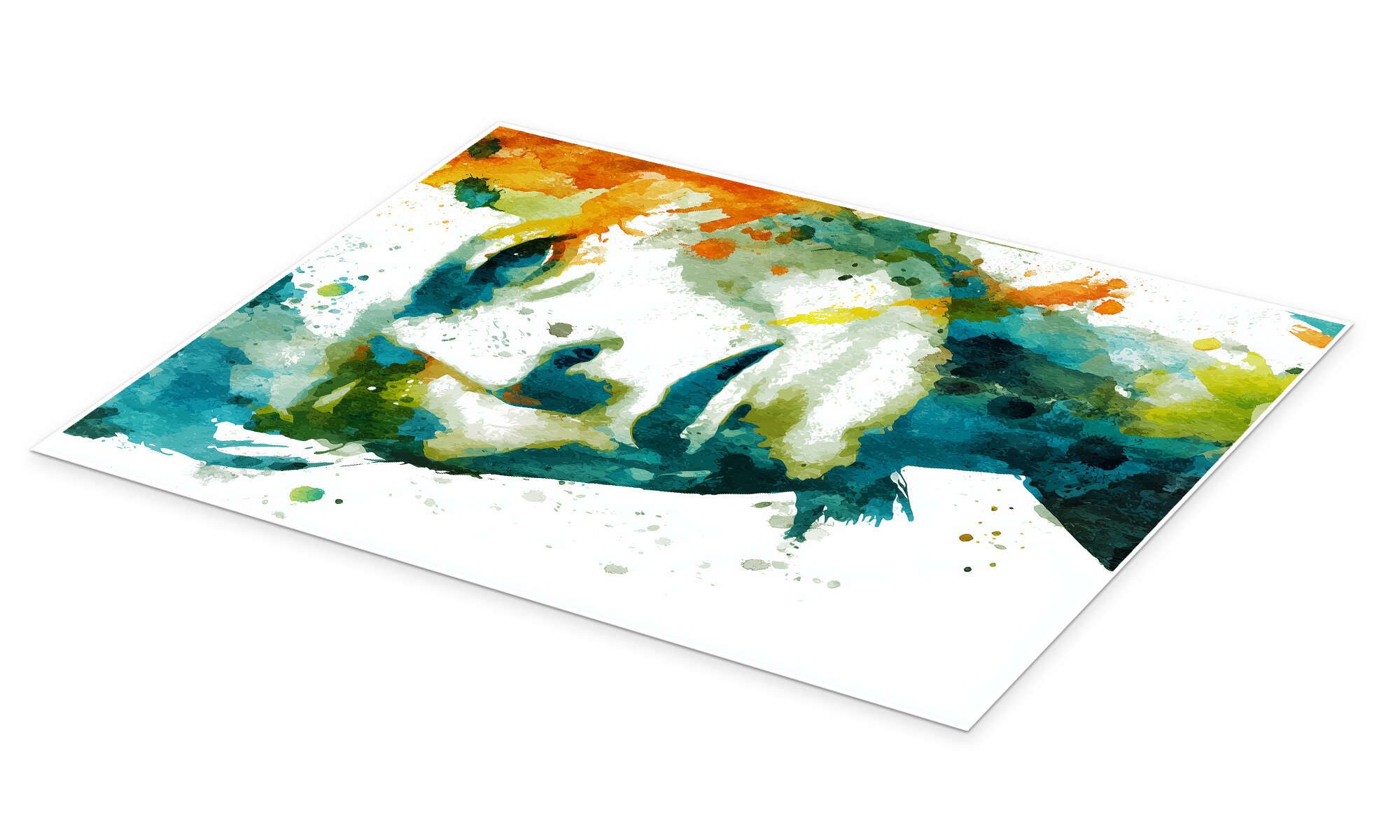 Posterlounge Wandbild David Bowie Aquarell, Thomas Klee, erhältlich als Poster, Leinwandbild, Wandsticker oder Acrylglasbild