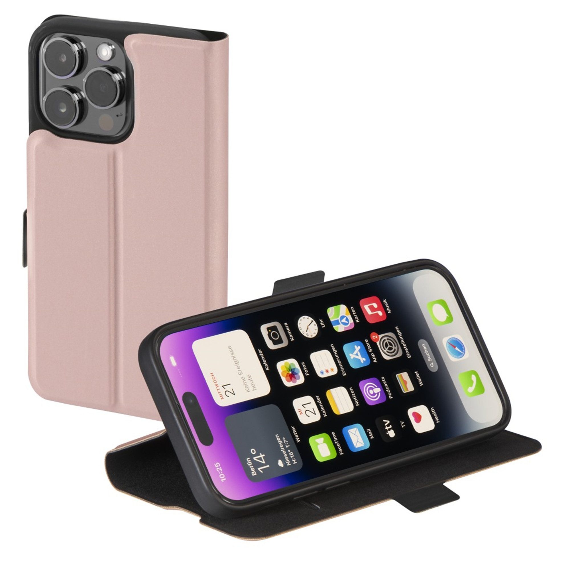 Hama Handytasche "Single2.0" für Apple iPhone 14 Pro, Rosa (1-tlg)