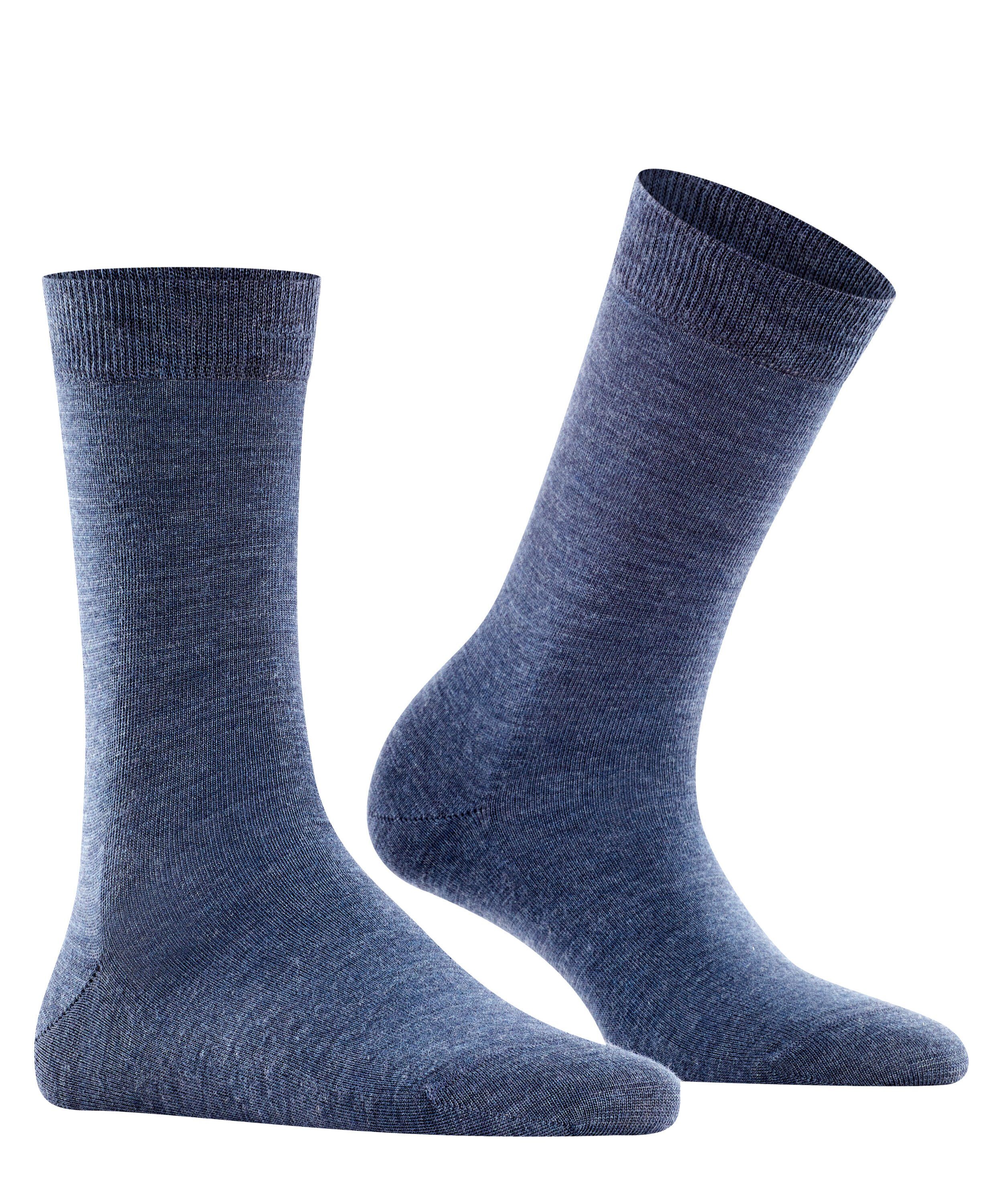 Socken (6688) Softmerino mel. (1-Paar) dark blue FALKE