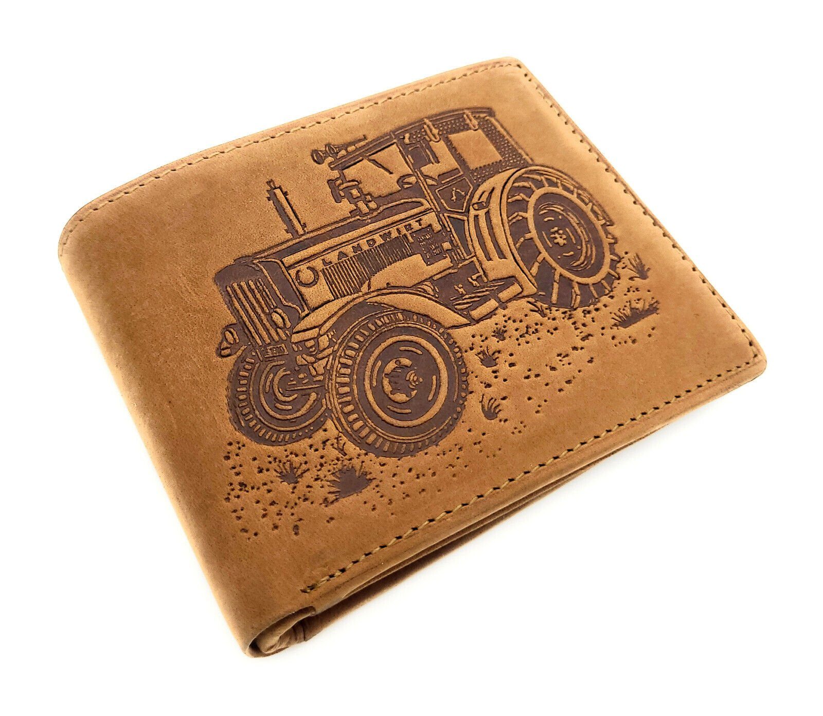 RFID Schutz, JOCKEY CLUB Traktor echt Portemonnaie mit Geldbeutel Landwirt Leder Geldbörse