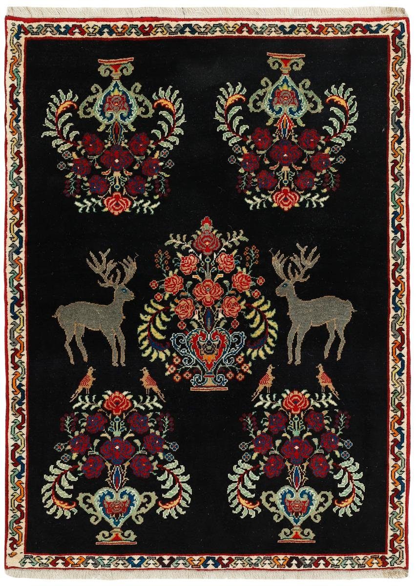 Orientteppich Ghashghai Figural 137x183 Handgeknüpfter Orientteppich, Nain Trading, rechteckig, Höhe: 12 mm