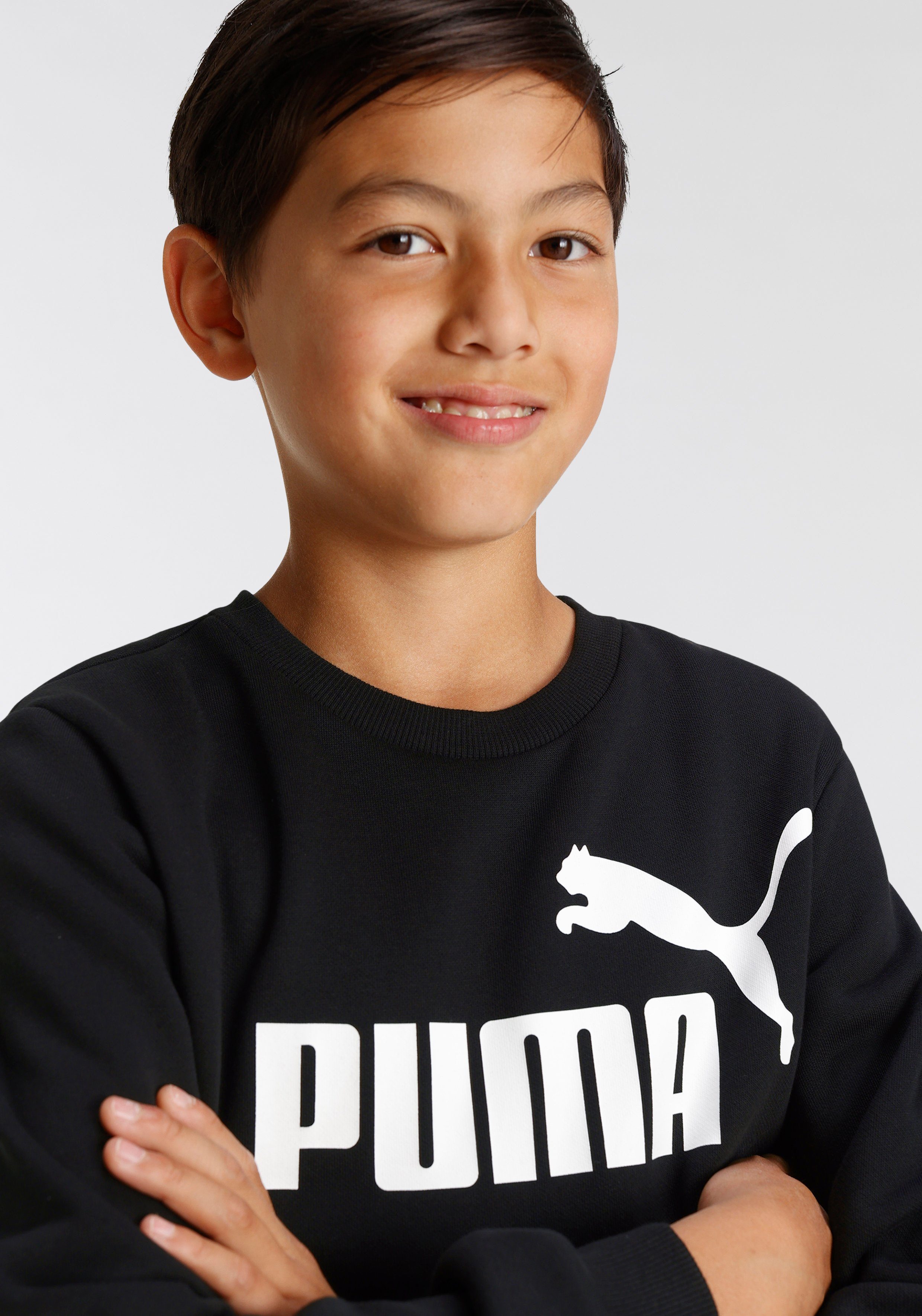 B Black BIG Kapuzensweatshirt Puma CREW ESS LOGO PUMA FL