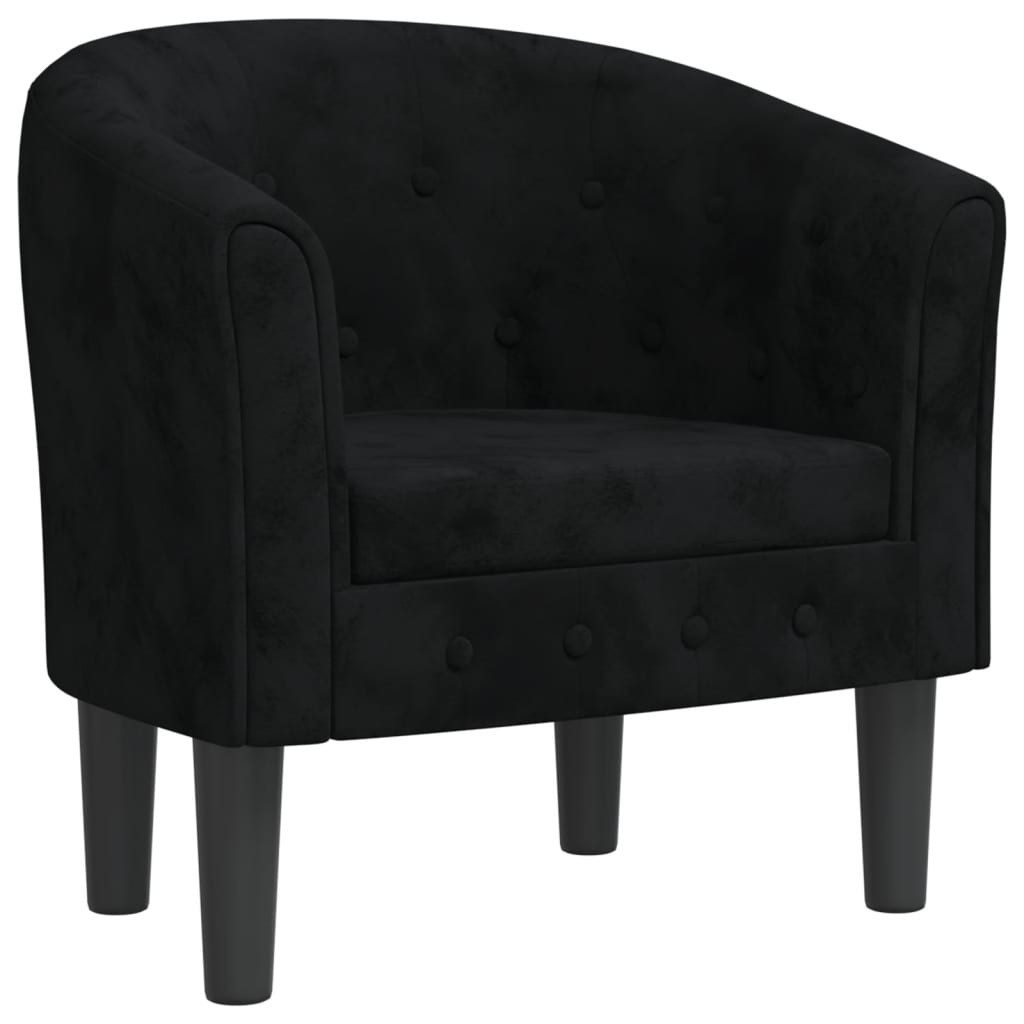 vidaXL Sessel Clubsessel Schwarz Samt (1-St) günstig online kaufen