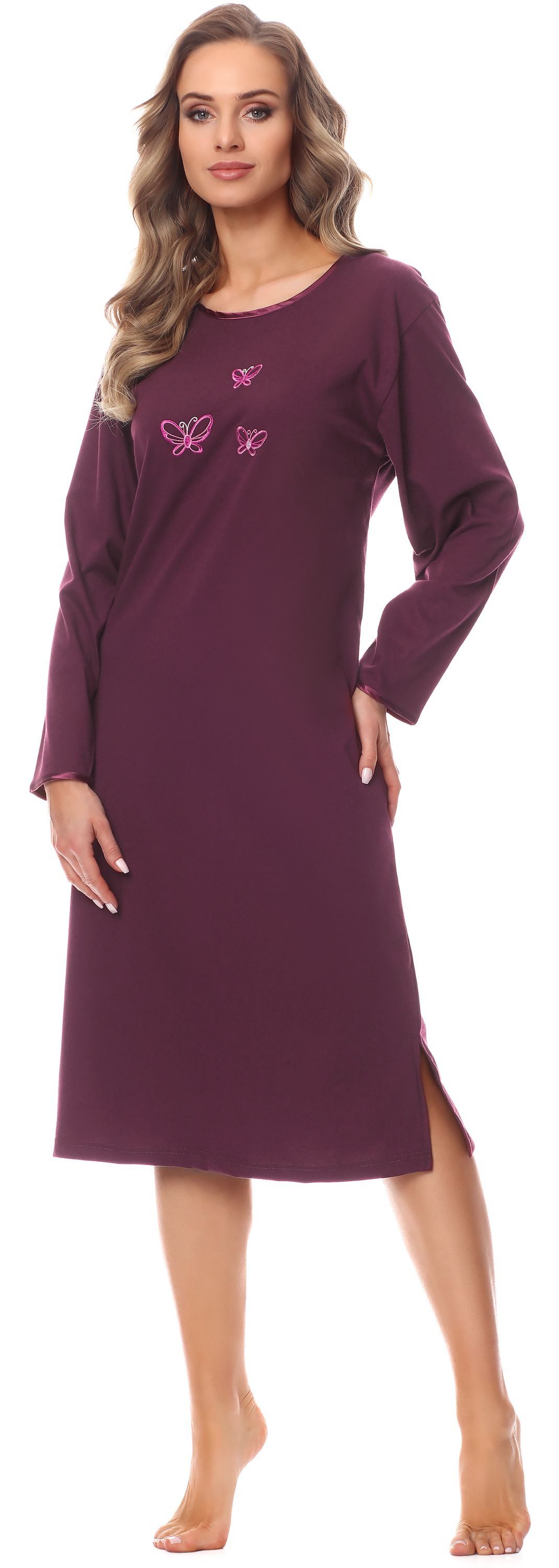 Merry Style Nachthemd Damen Langarm Nachthemd 91LW1 (1-tlg)