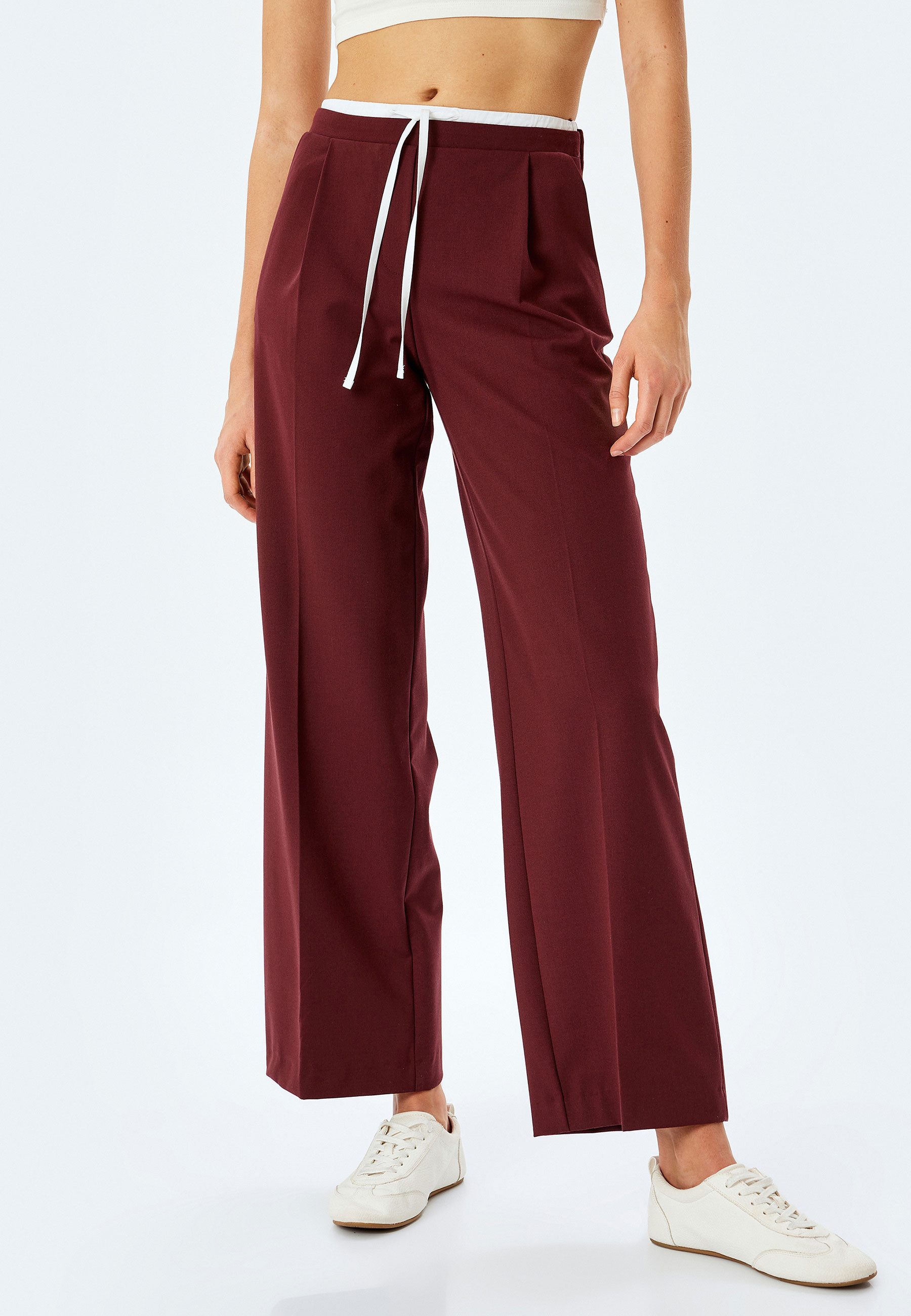 Koton Palazzohose Normale Leibhöhe Wide Leg Palazzohose