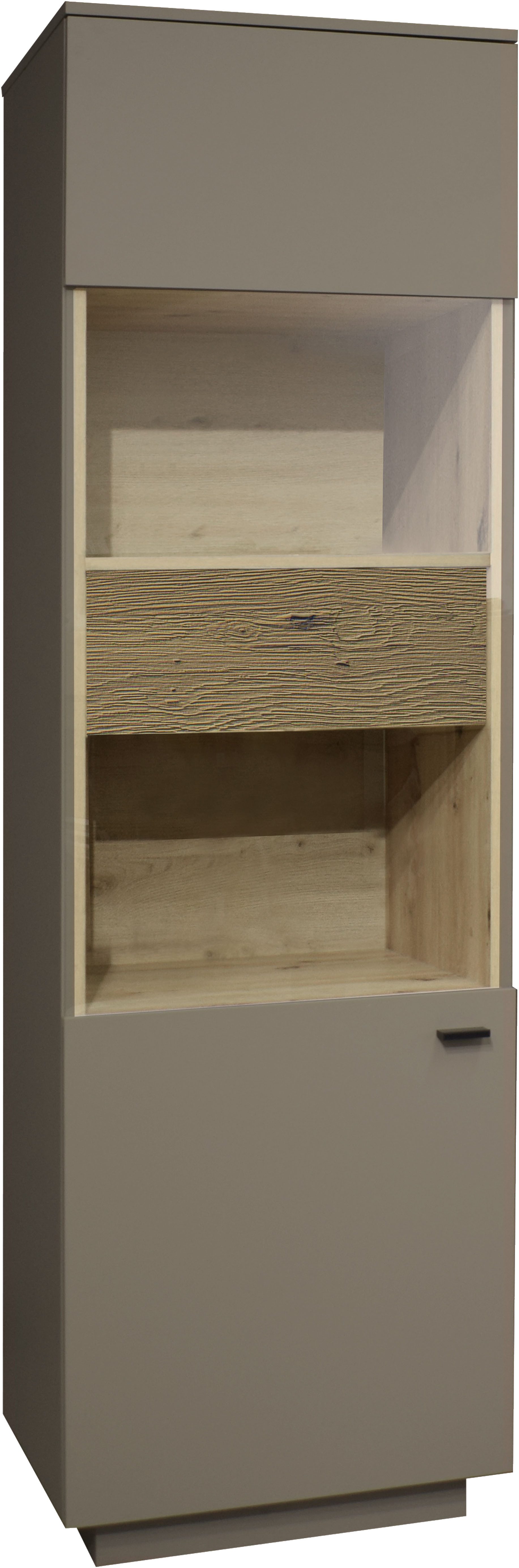 Mäusbacher Standvitrine Standvitrine, BHT 60/196/45 cm, inkl. Griffbeleuchtung, Türdämpfung