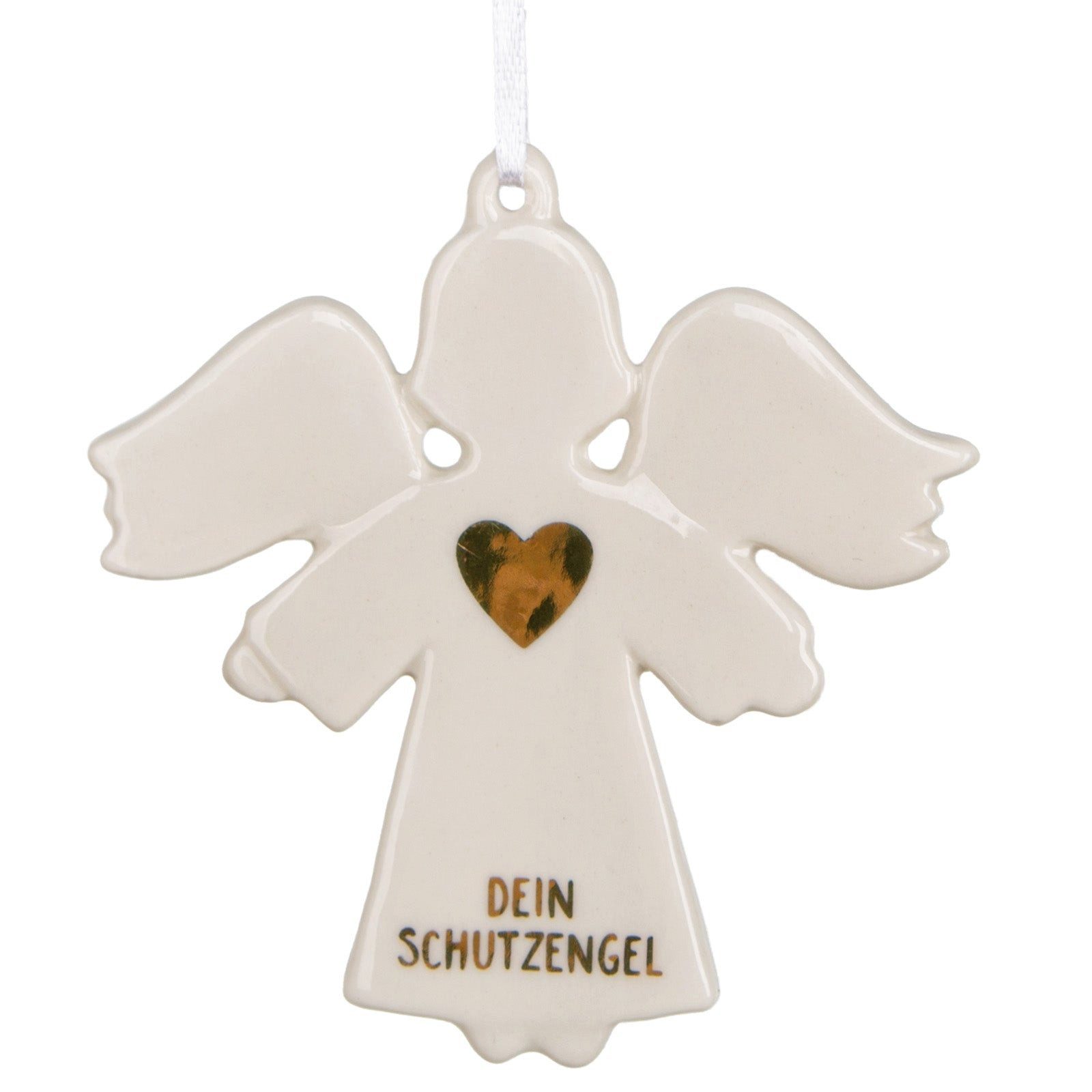 Logbuch-Verlag Dekofigur Dein Schutzengel Anhänger Geschenk aus Porzellan 9 cm Engel für OP
