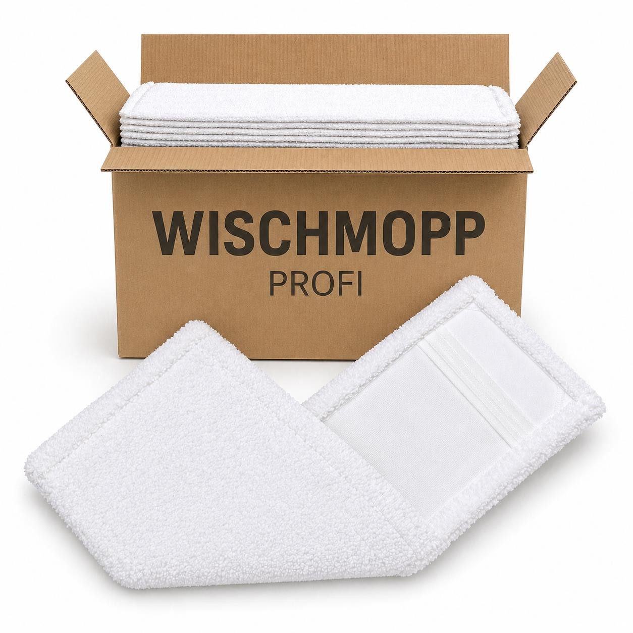 Profi Wischmopp Bezug 50 cm Mikrofaser – 10 Stück Mopbezug für Klappha Moppaufsatz