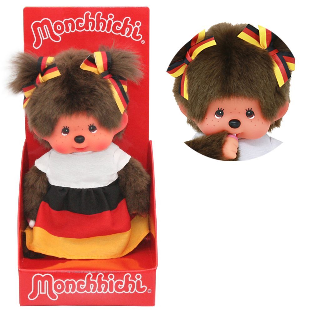 Monchhichi Plüschfigur Mädchen im Deutschland-Kleid 20 cm Monchhichi Puppe günstig online kaufen
