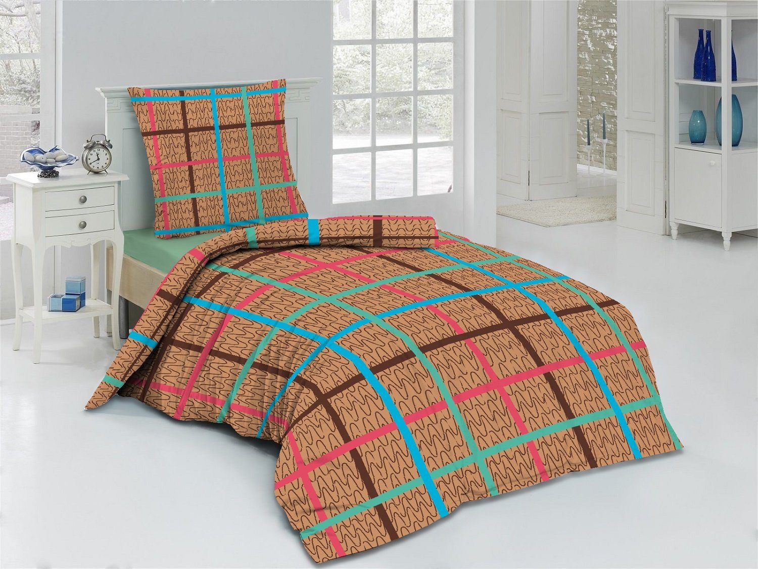 EXKLUSIV HEIMTEXTIL Bettwäsche Flanell Bettwäsche SAM 2 teilig Reißverschlu günstig online kaufen