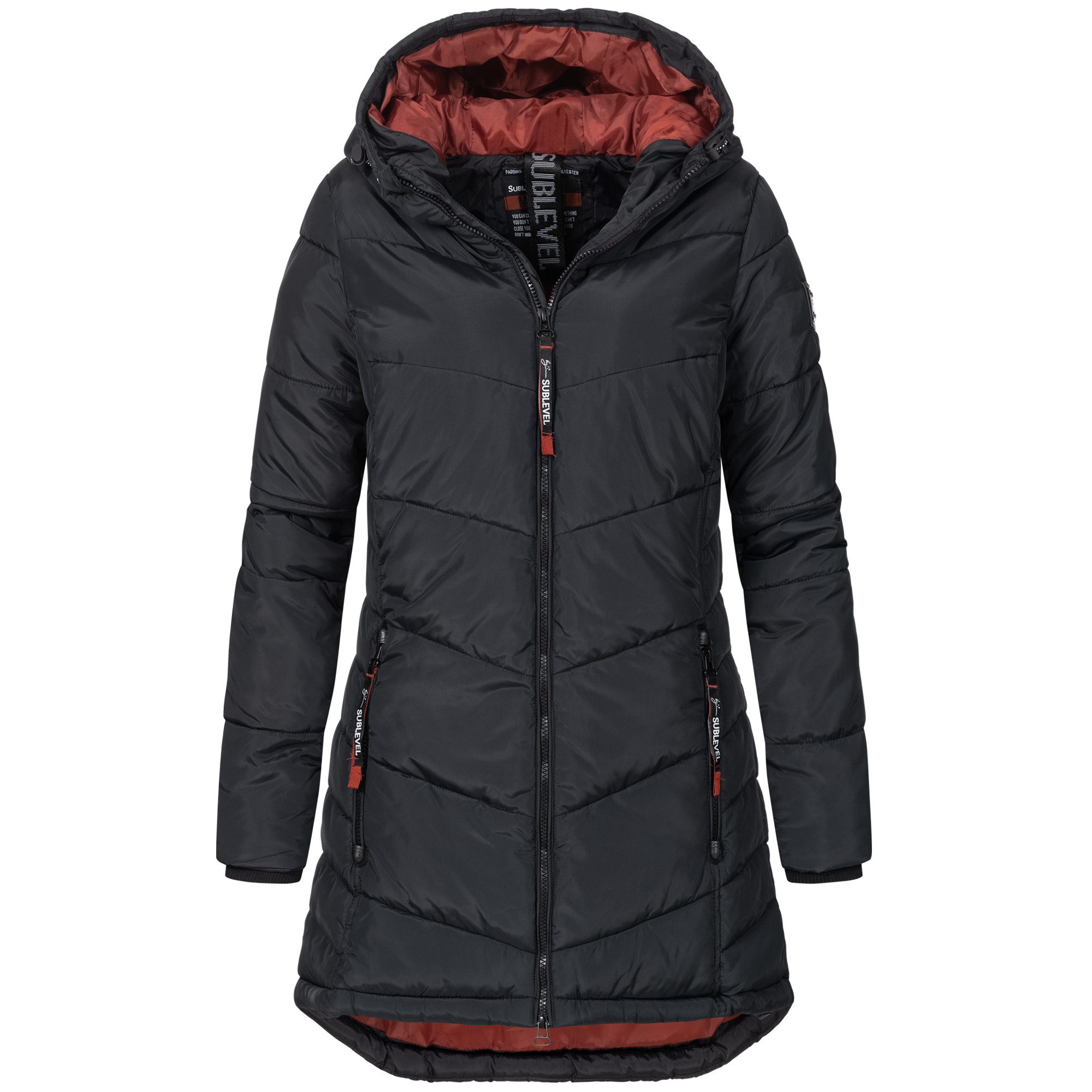 SUBLEVEL Steppjacke Damen Mantel mit Kapuze günstig online kaufen