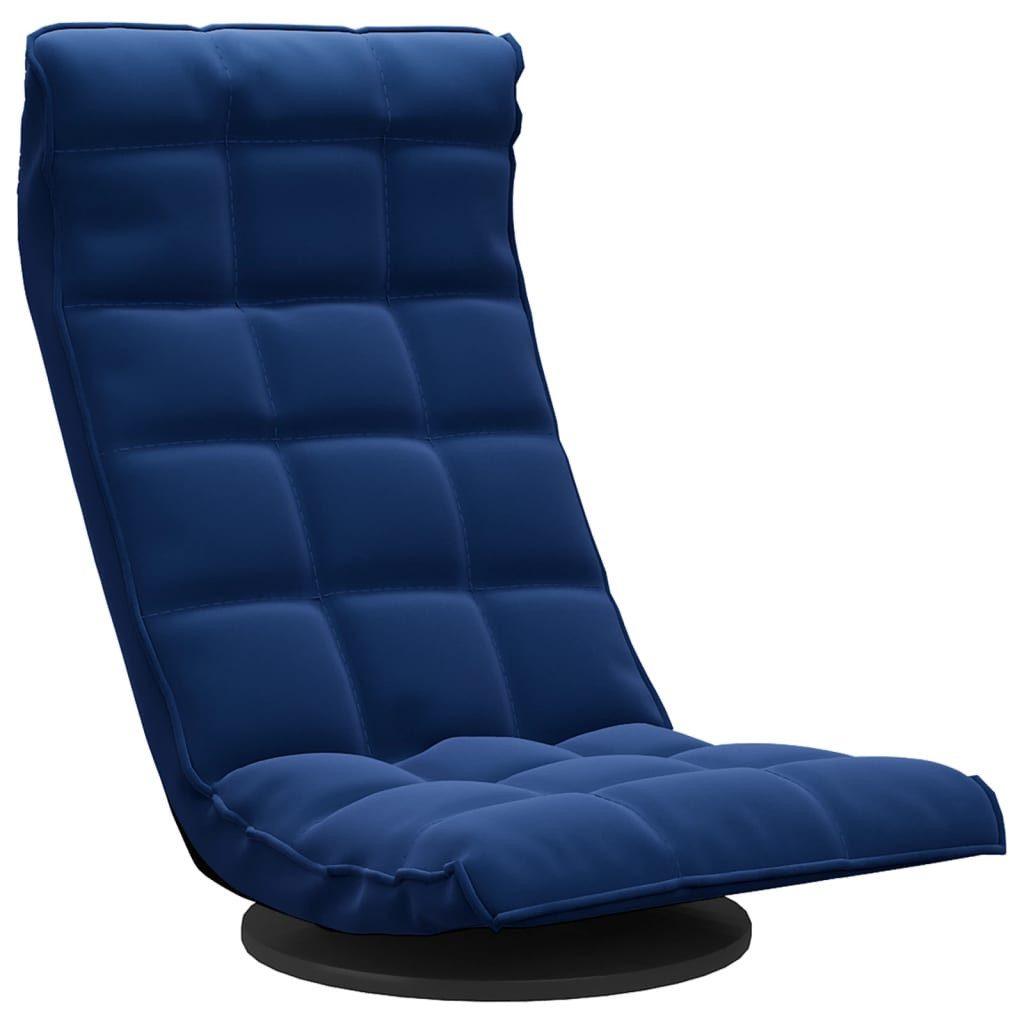 vidaXL Bodenkissen Bodenstuhl Drehbar Blau Samt günstig online kaufen