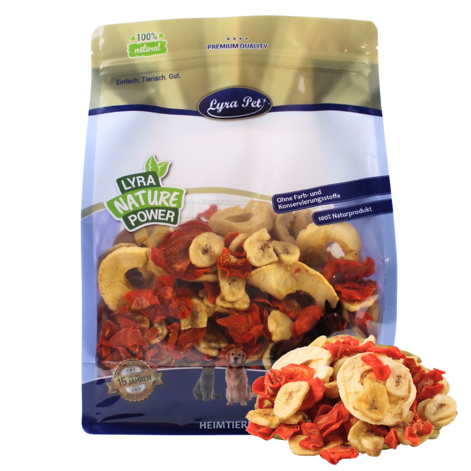 Lyra Pet 1 kg Lyra Pet® Obst-Gemüse-Mix getrocknet, für: Reptilien, Pferd, Nager