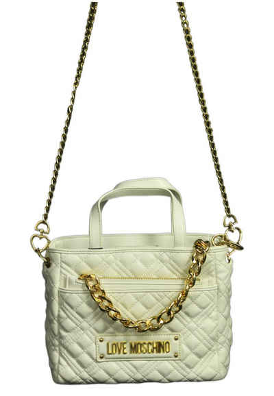 LOVE MOSCHINO Schultertasche Borsa Quilted off white