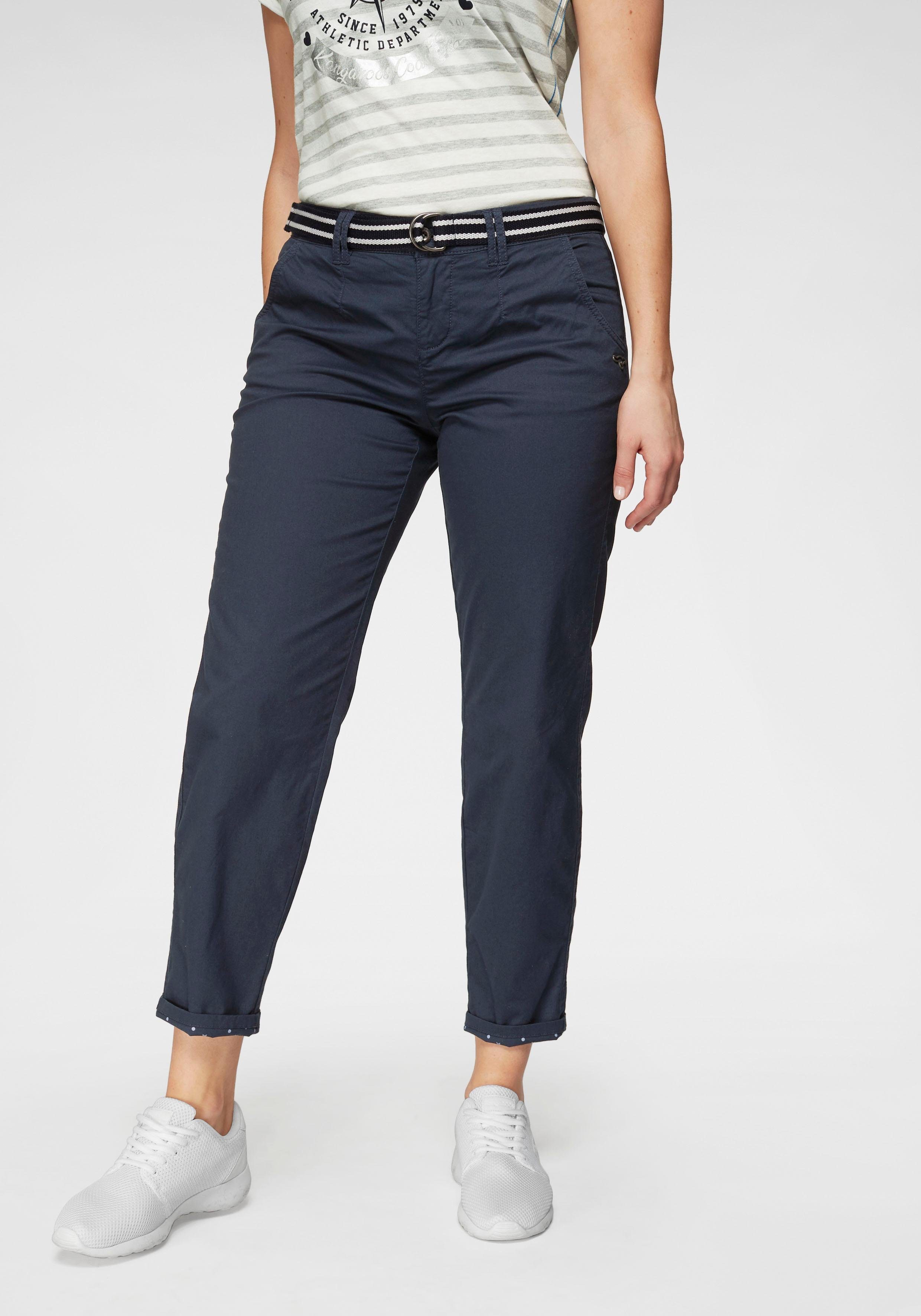 KangaROOS Chinohose (Set, 2-tlg., mit Gürtel) günstig online kaufen