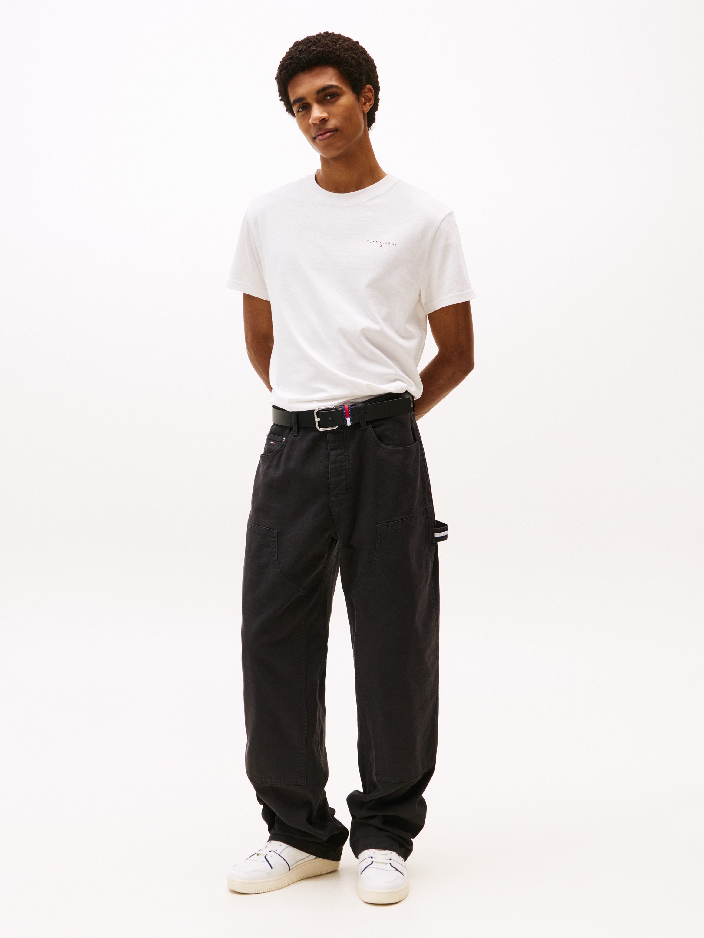 Tommy Jeans T-Shirt TJM SLIM LINEAR CHEST TEE EXT Mit Rundhalsausschnitt