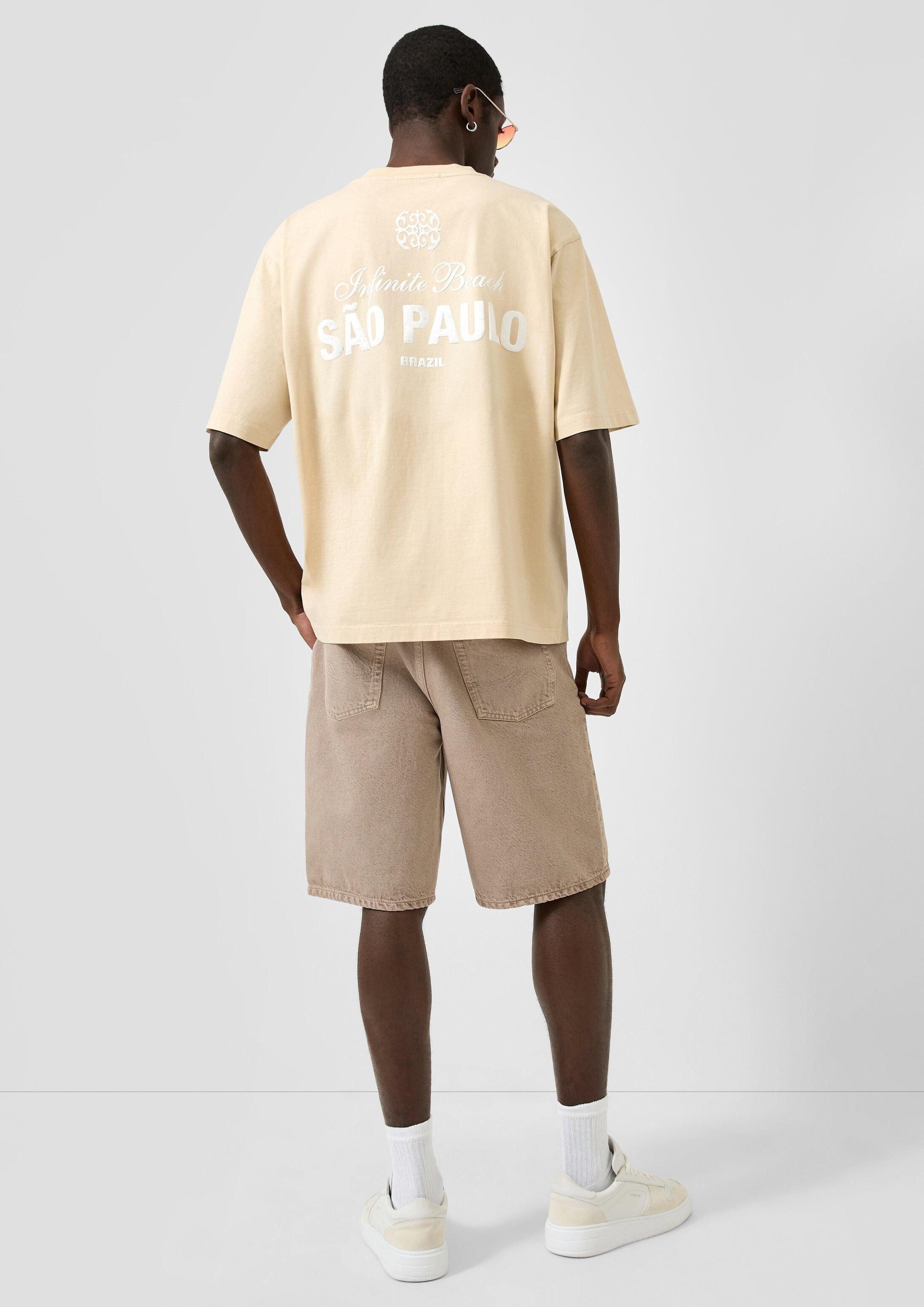 QS Kurzarmshirt T-Shirt Relaxed Fit T-Shirt mit Rückenprint