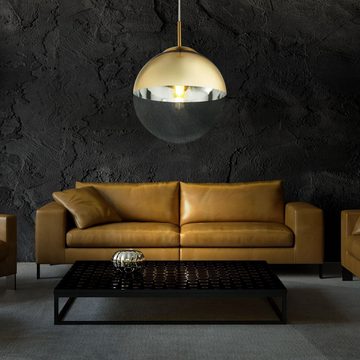 Globo Kugelleuchte, Leuchtmittel nicht inklusive, Design Pendel Decken Lampe Glas Kugel Wohn Ess Zimmer Hänge