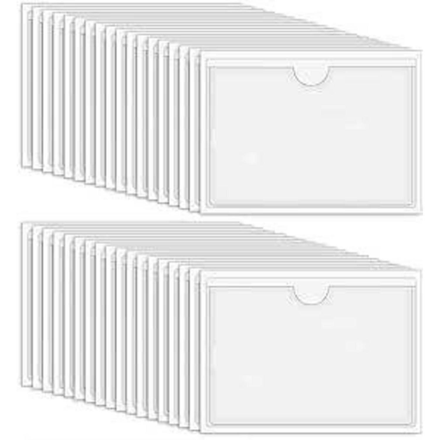 LuxusKollektion Küchenorganizer-Set Etikettenhalter Selbstklebend 13,5x9,5 Beschriftungsfenster 100