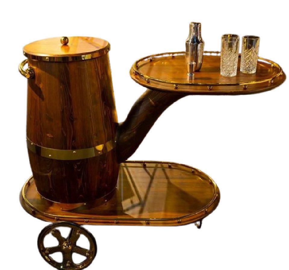 JVmoebel Empfangstheke Exklusiver Holz-Warenkorb in Braun mit modernem Design (1-St., Warenkorb), Made in Europa