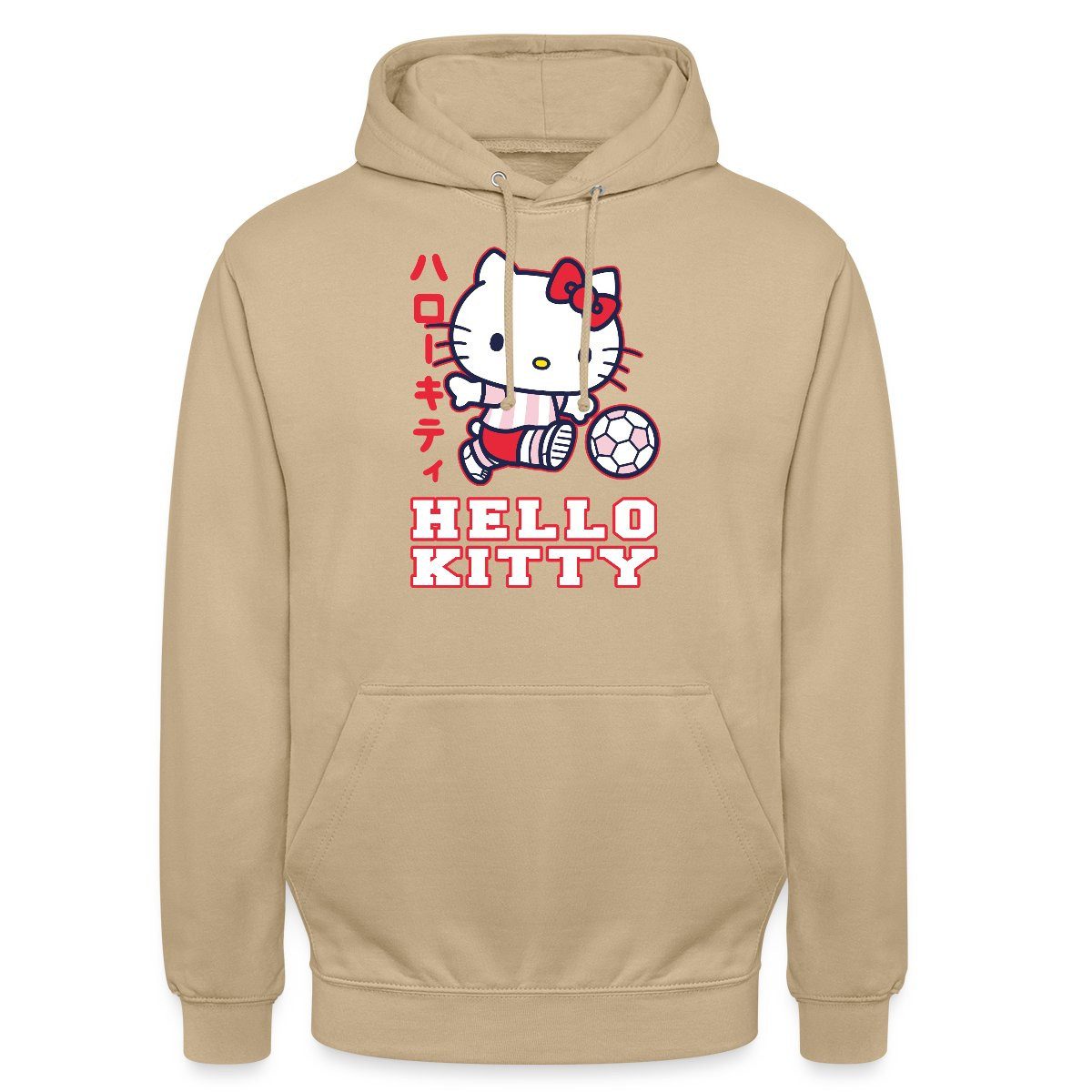 Hoodie Hello Kitty Spielt Fussball Sport Unisex Hoodie