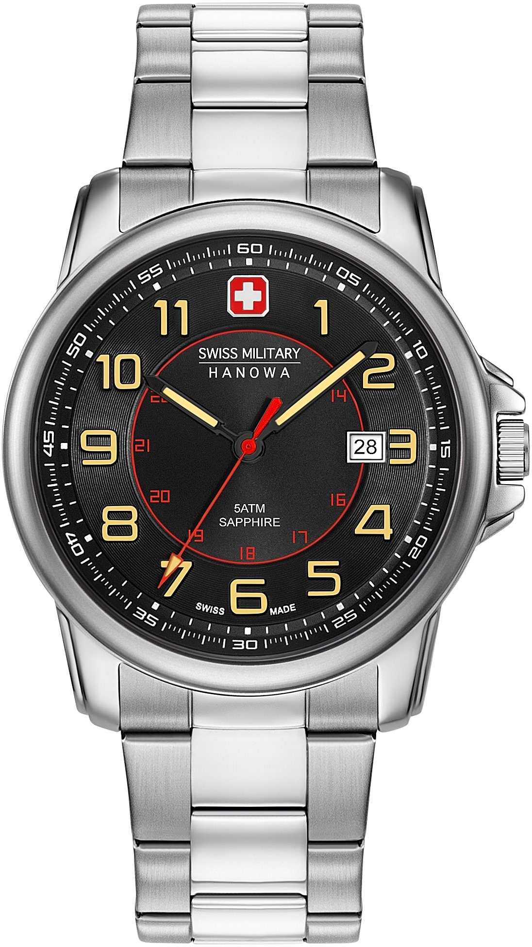 Swiss Military Hanowa Uhr SWISS 06-5330.04.007 Schweizer GRENADIER, schwarz